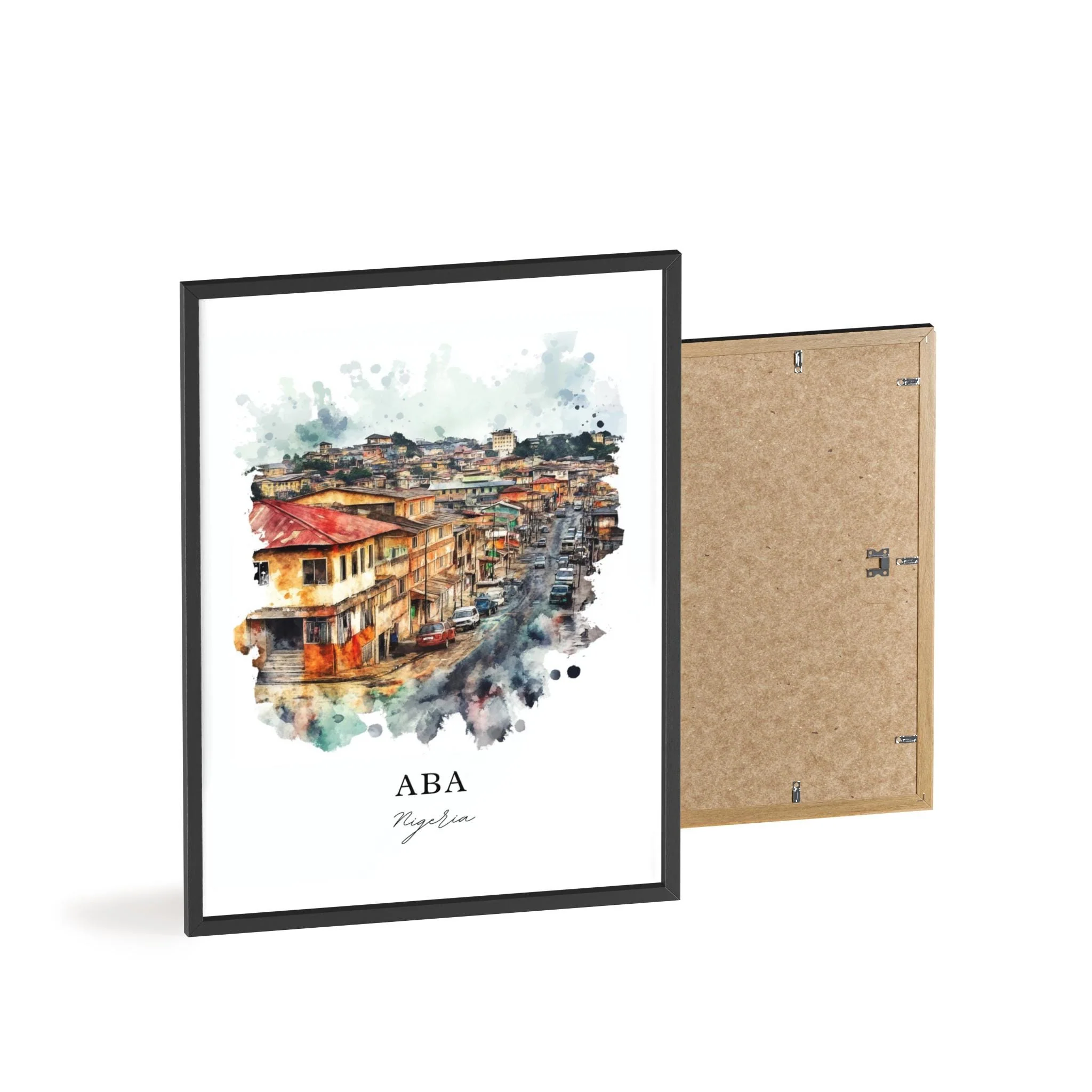 Aba, Nigeria – Watercolor Art Print - Image 2