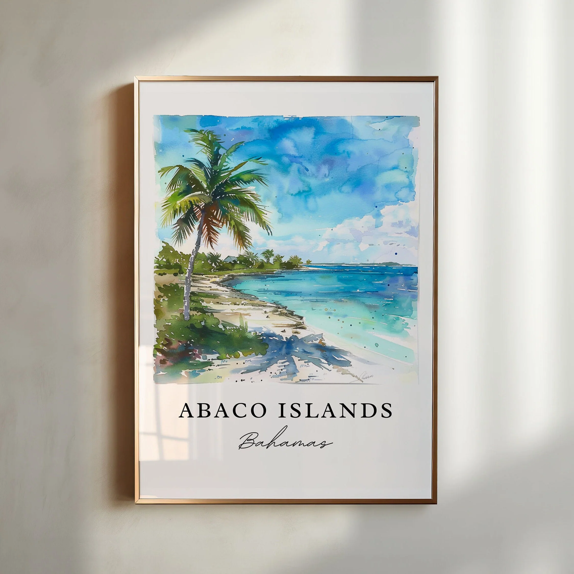 Abaco Islands, Bahamas – Watercolor Art Print