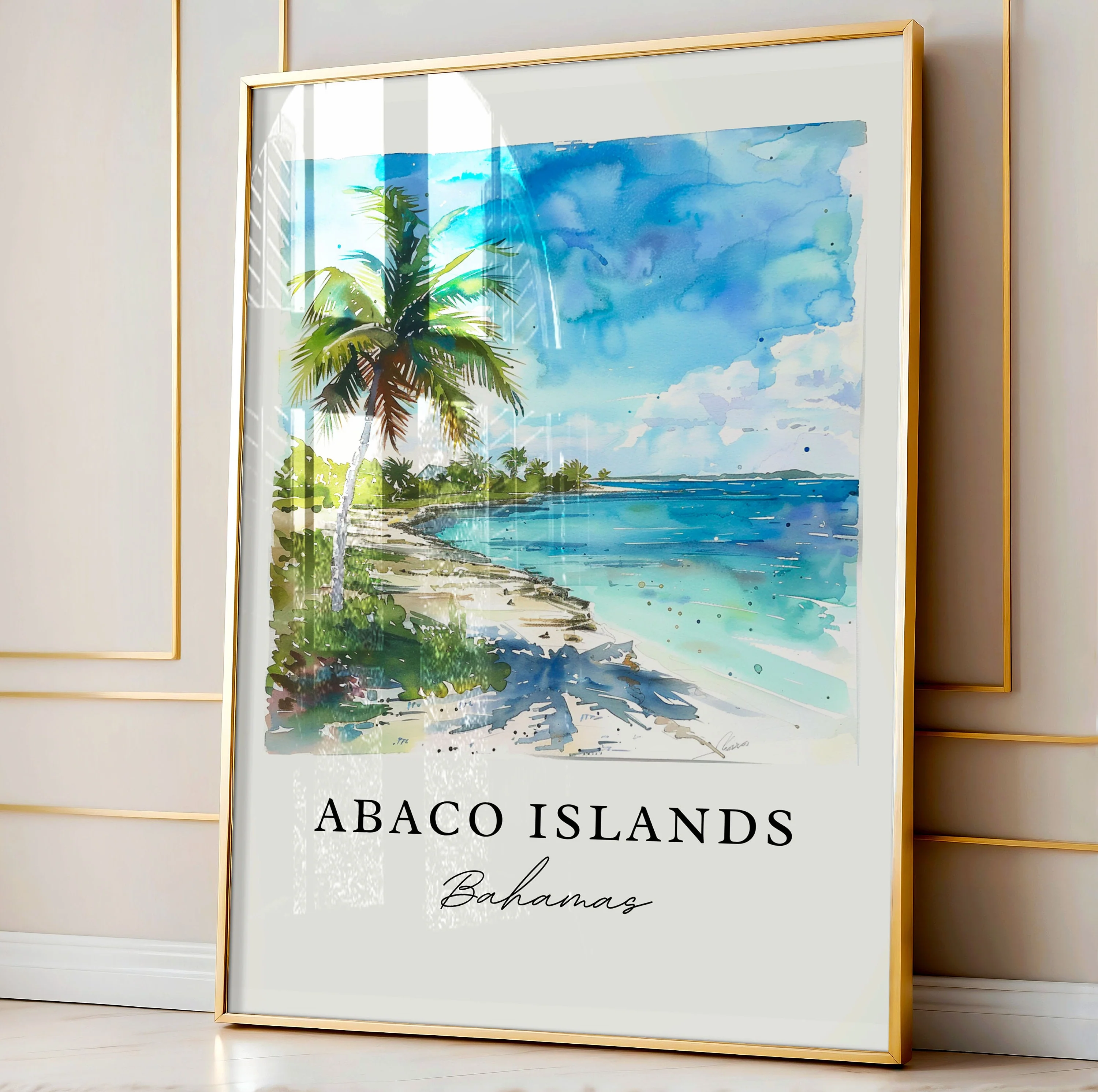 Abaco Islands, Bahamas – Watercolor Art Print - Image 4