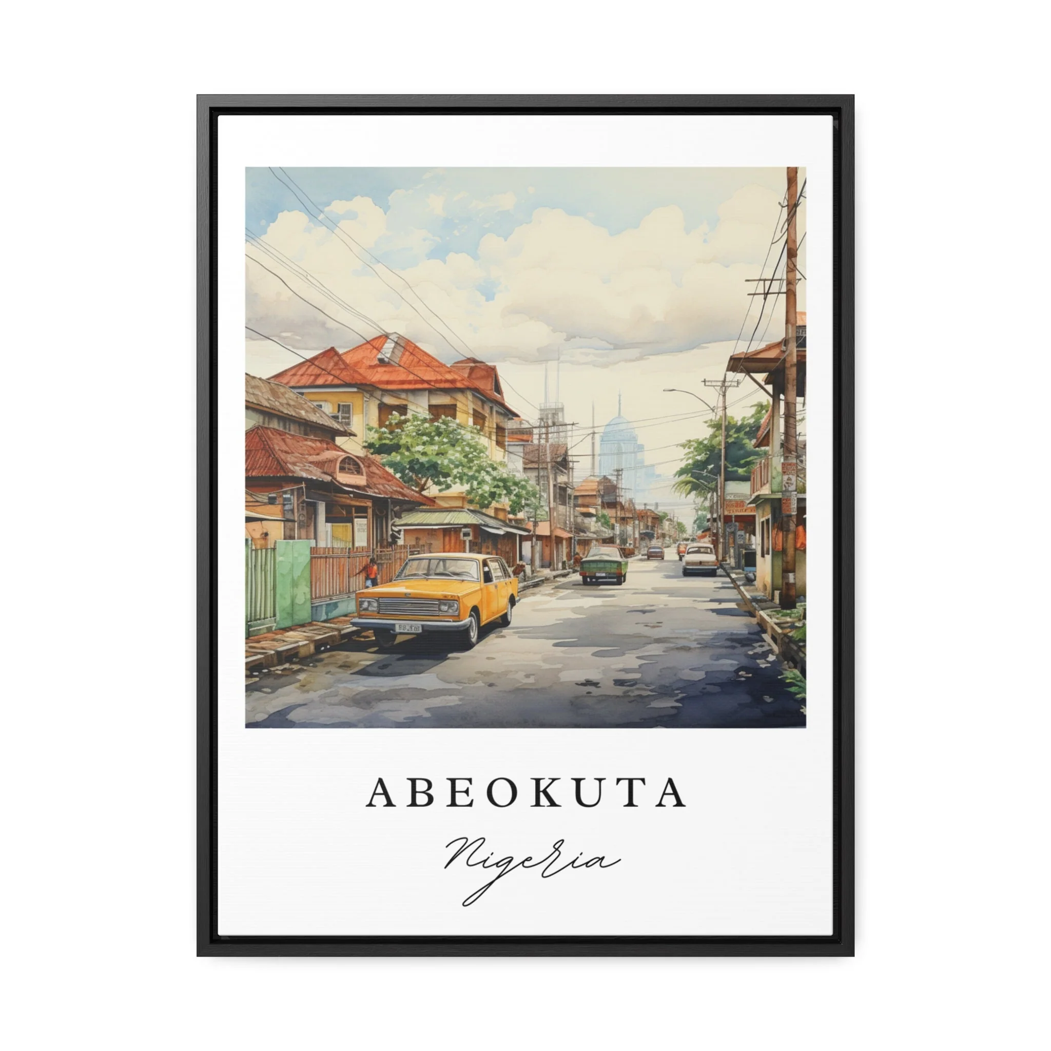 Abeokuta, Nigeria – Watercolor Art Print - Image 7