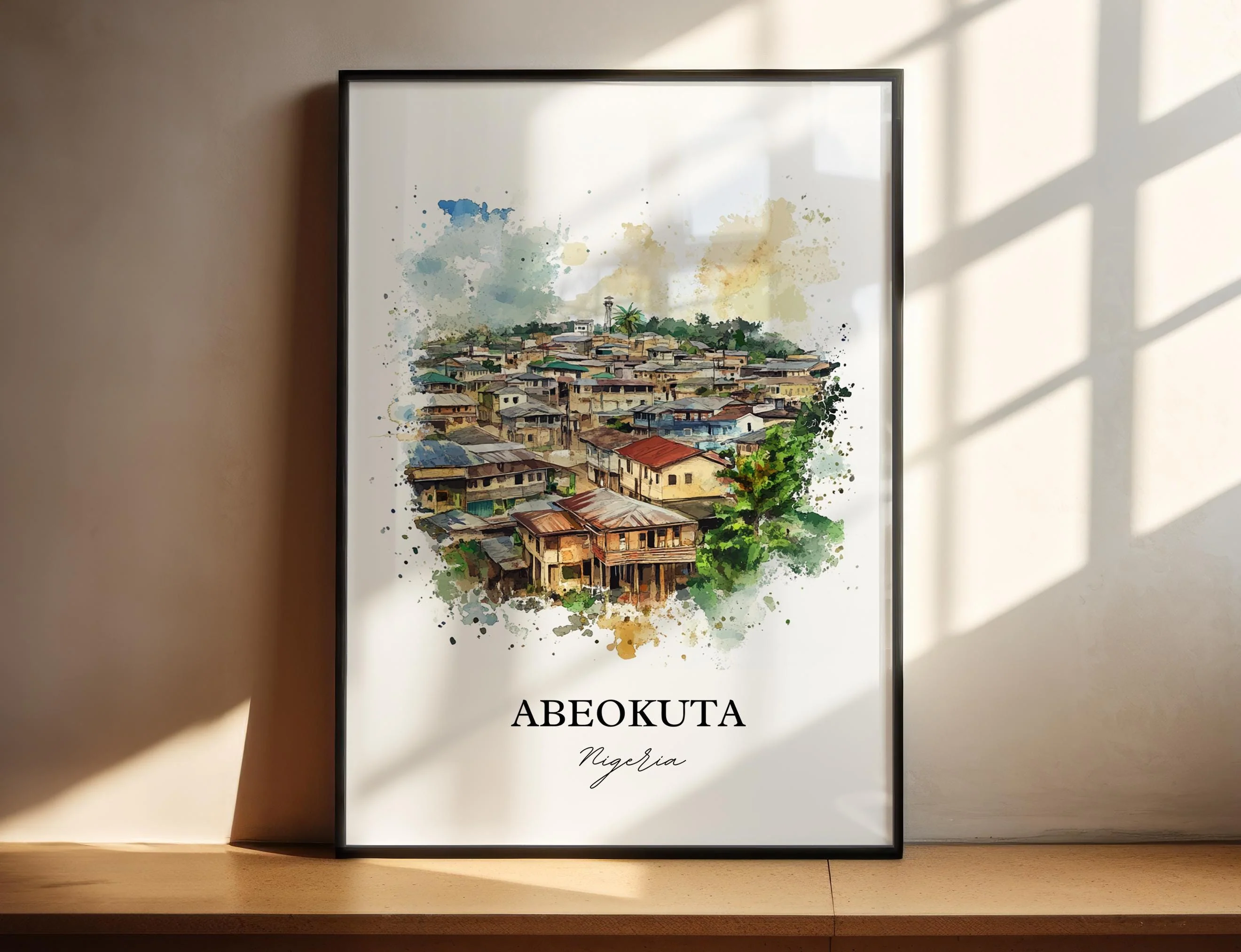 Abeokuta, Nigeria – Watercolor Art Print