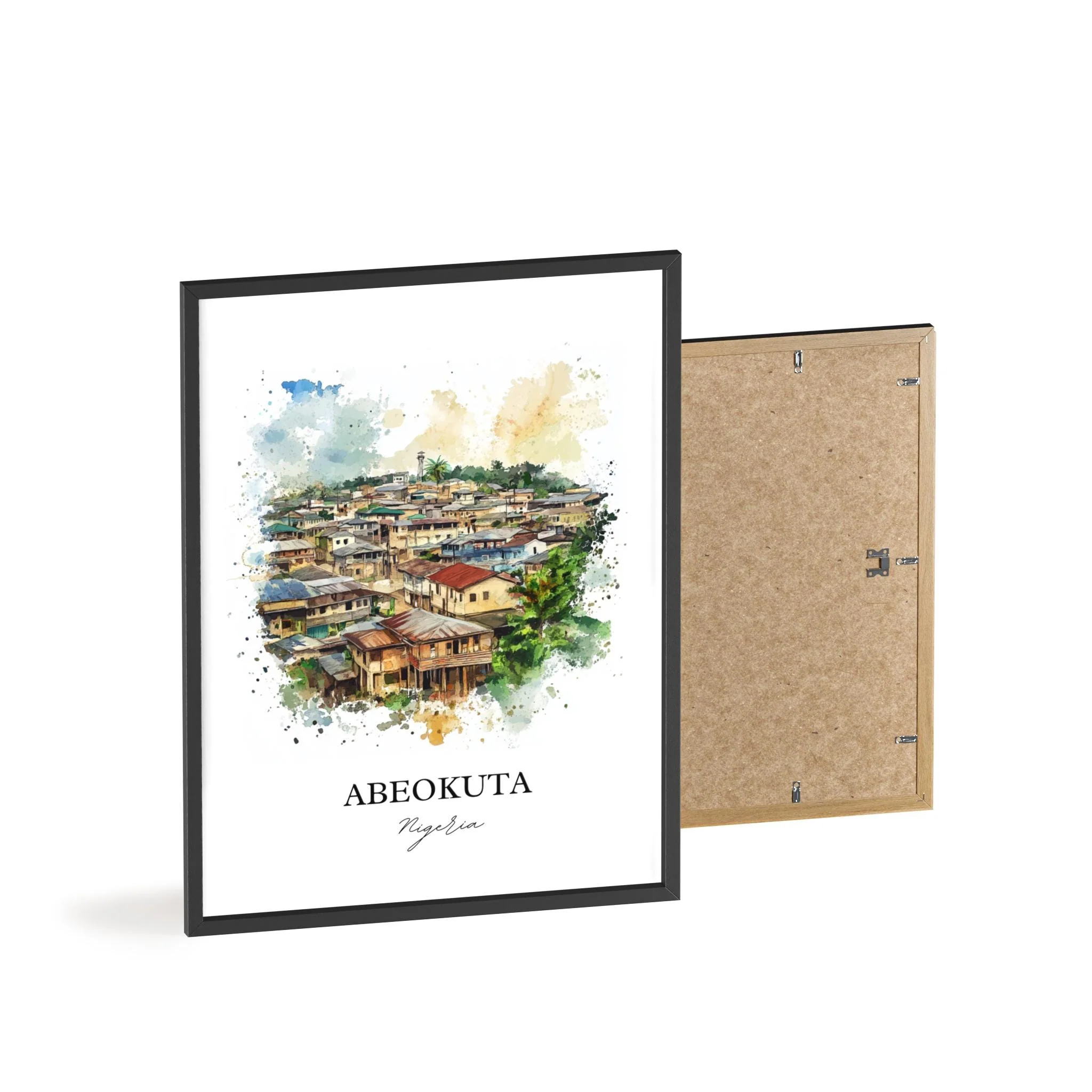 Abeokuta, Nigeria – Watercolor Art Print - Image 8