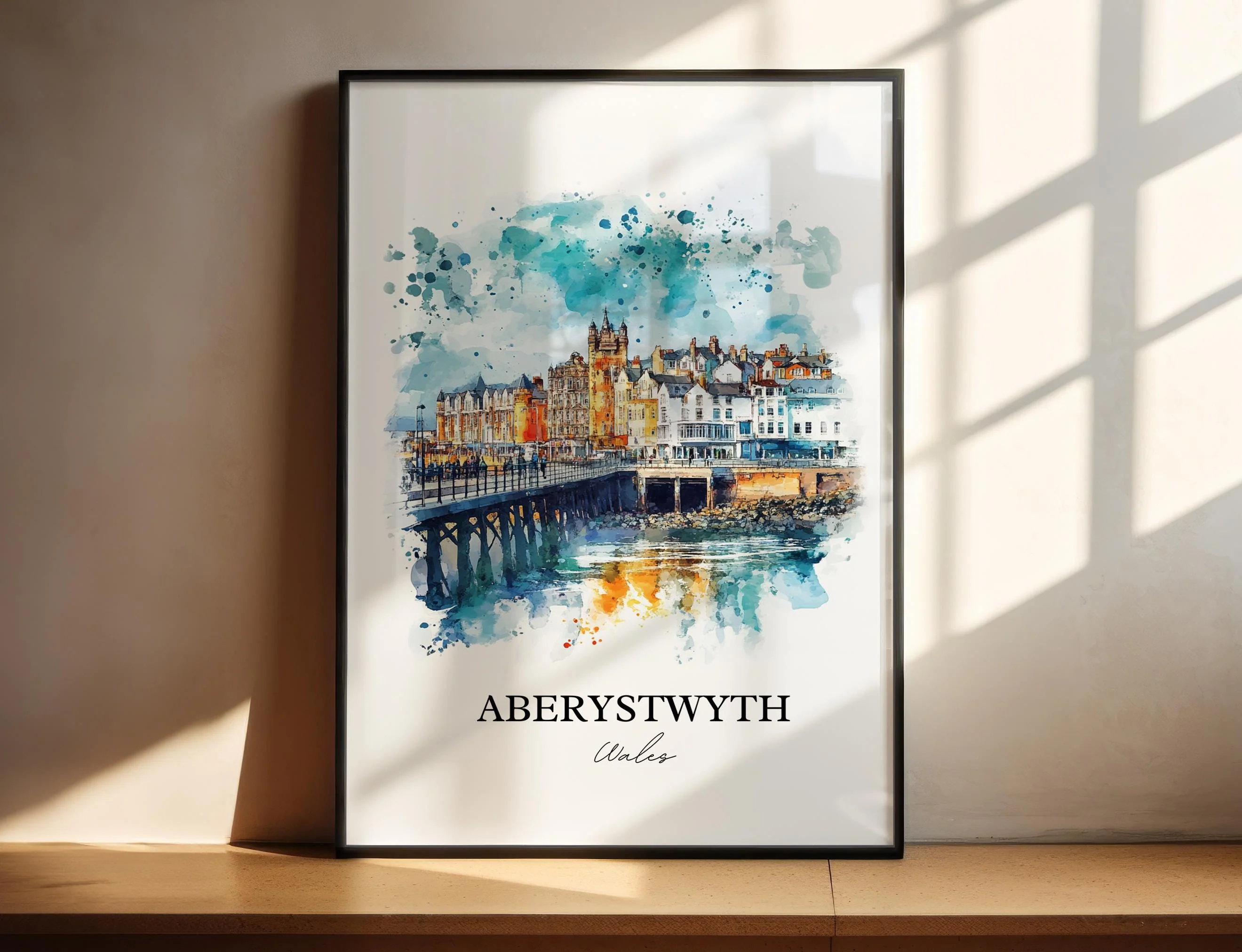 Aberystwyth, Wales – Watercolor Art Print