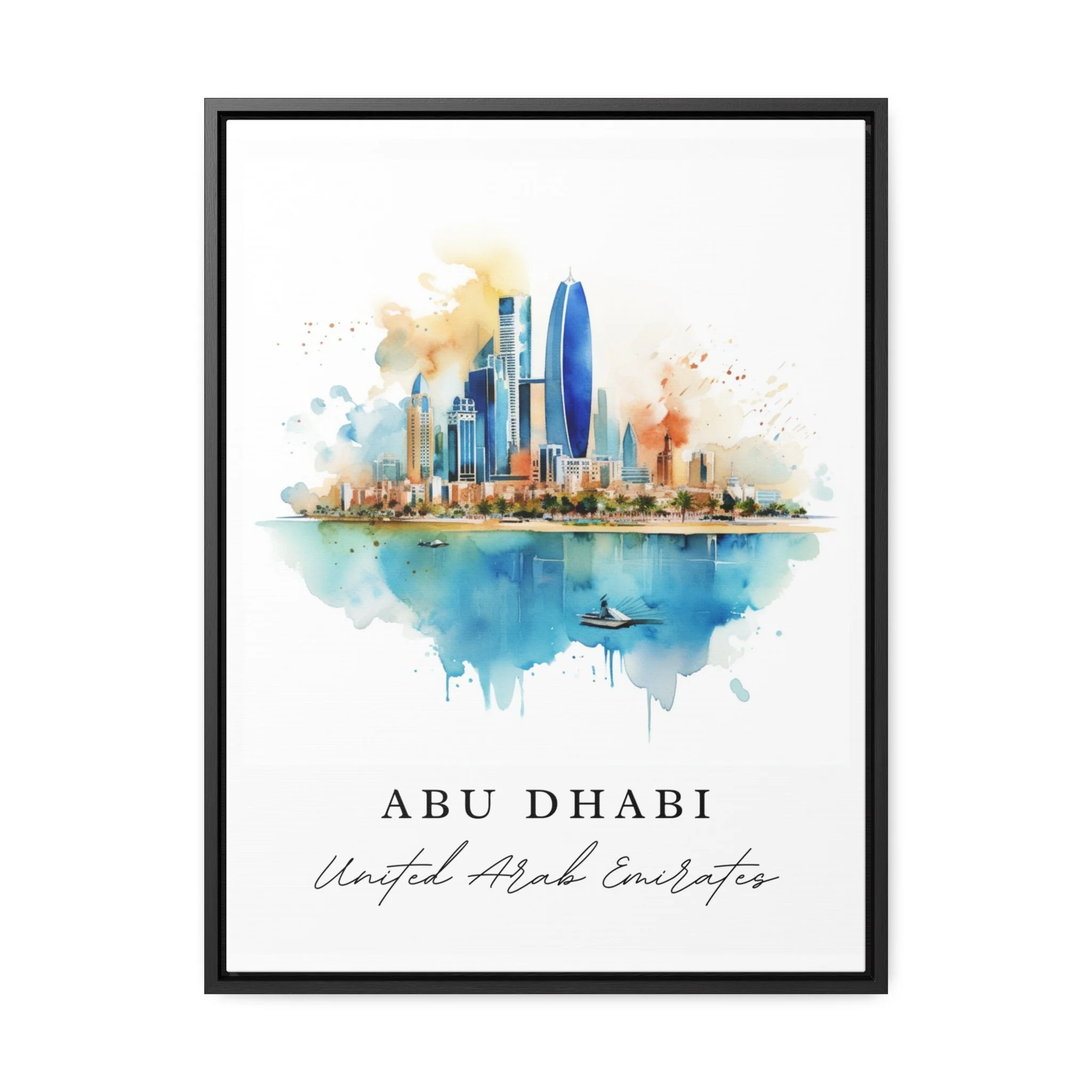 Abu Dhabi, United Arab Emirates – Watercolor Art Print - Image 5