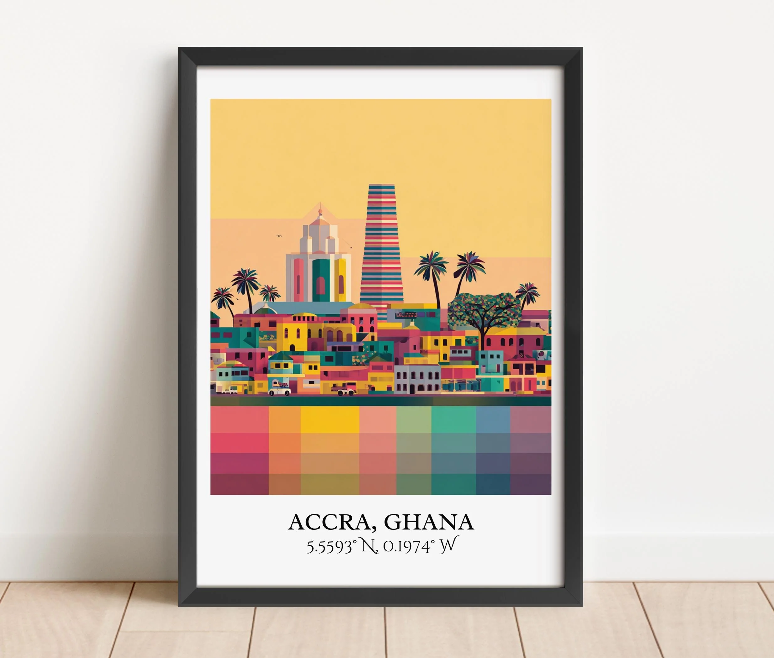 Accra, Ghana – Watercolor Art Print