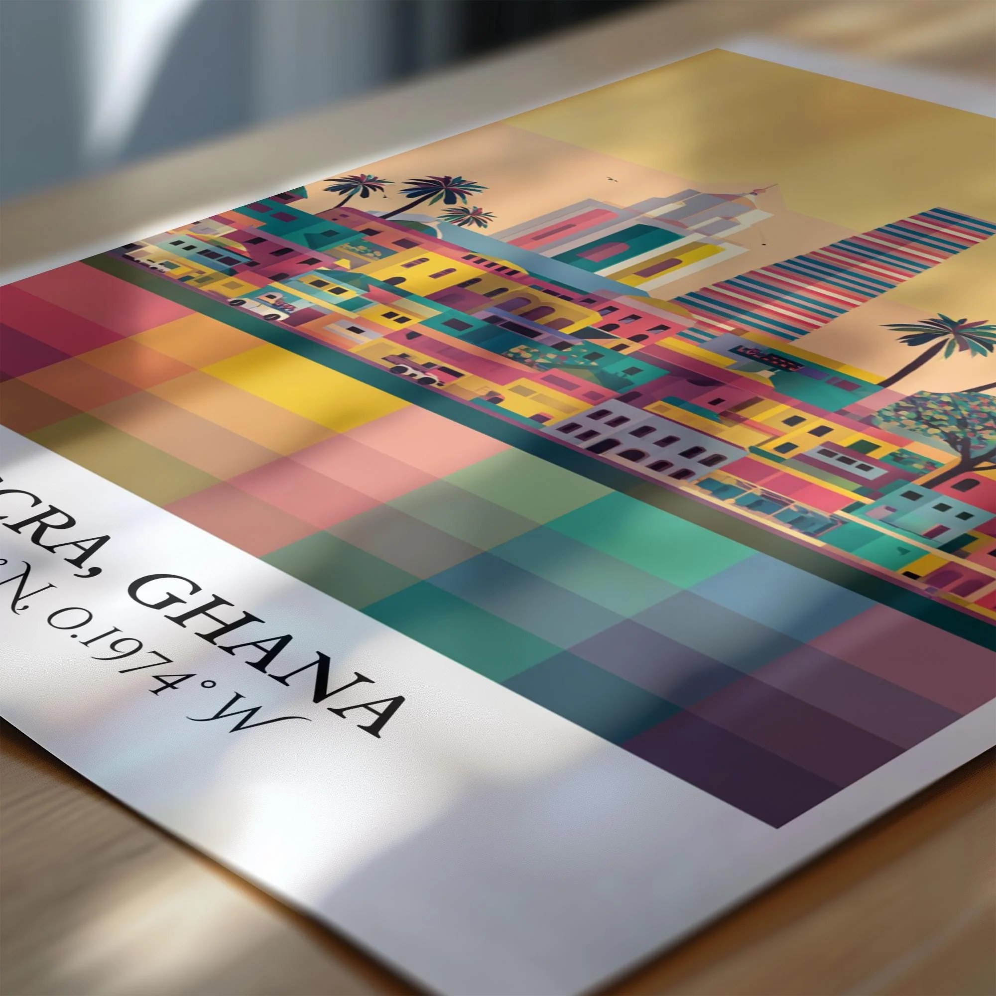 Accra, Ghana – Watercolor Art Print - Image 2