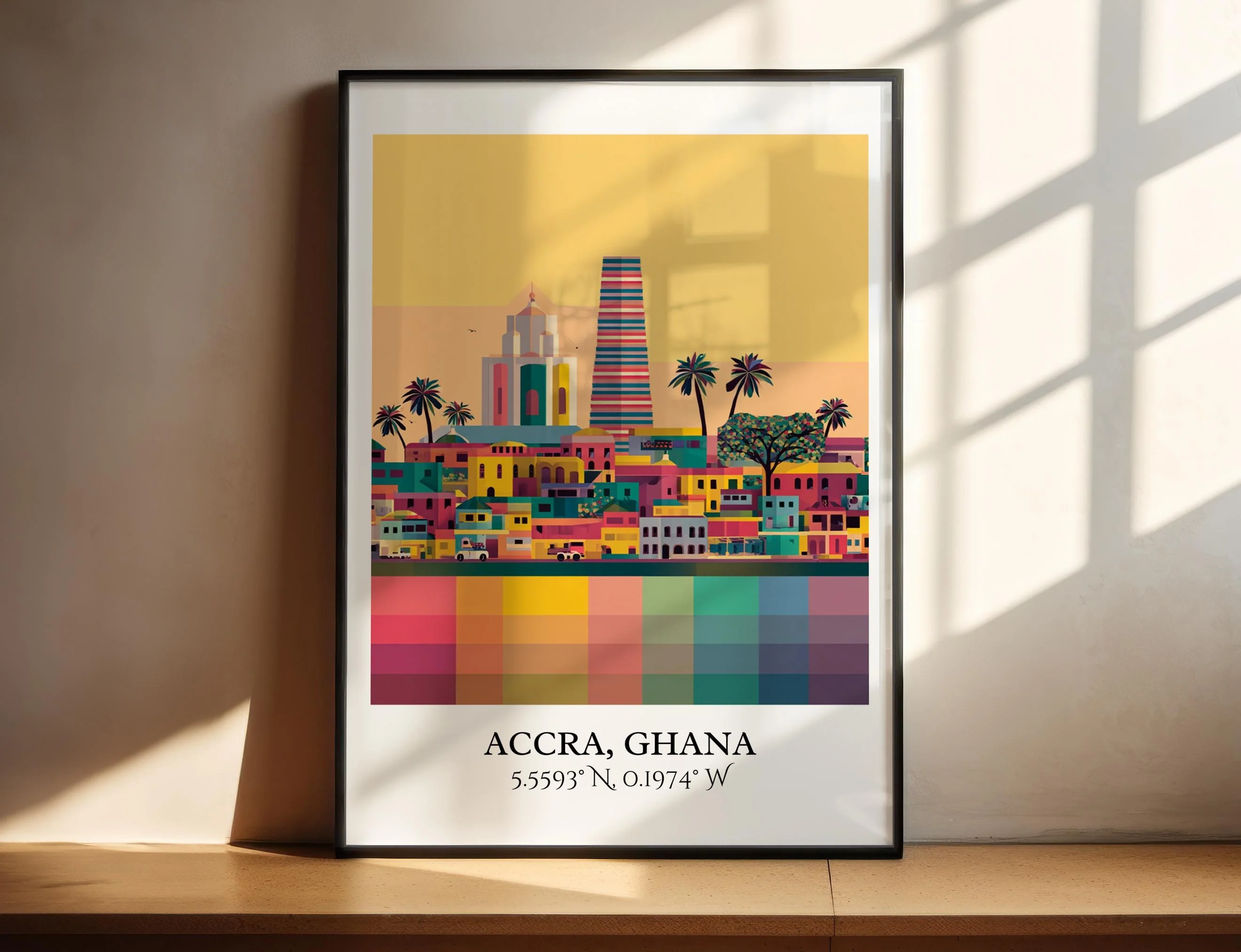 Accra, Ghana – Watercolor Art Print - Image 6