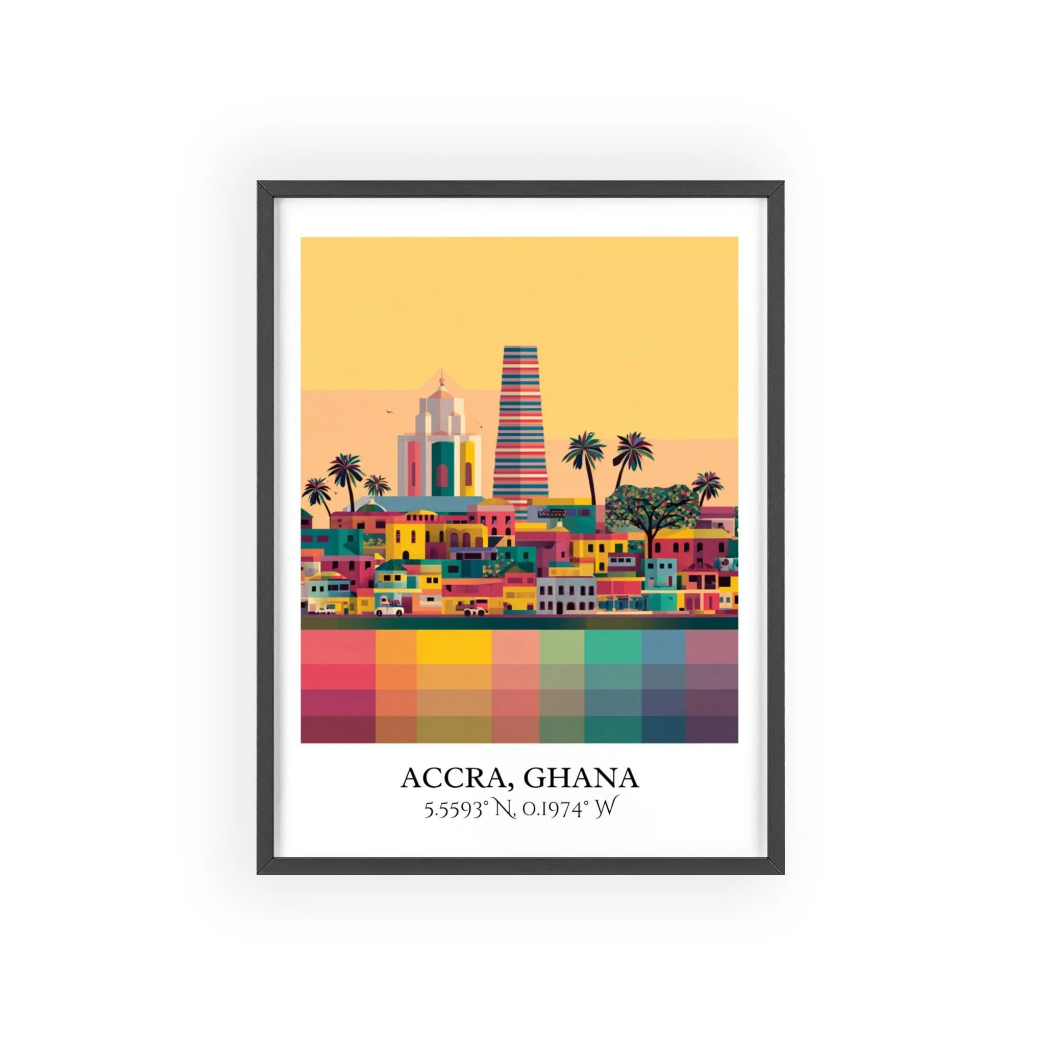Accra, Ghana – Watercolor Art Print - Image 7