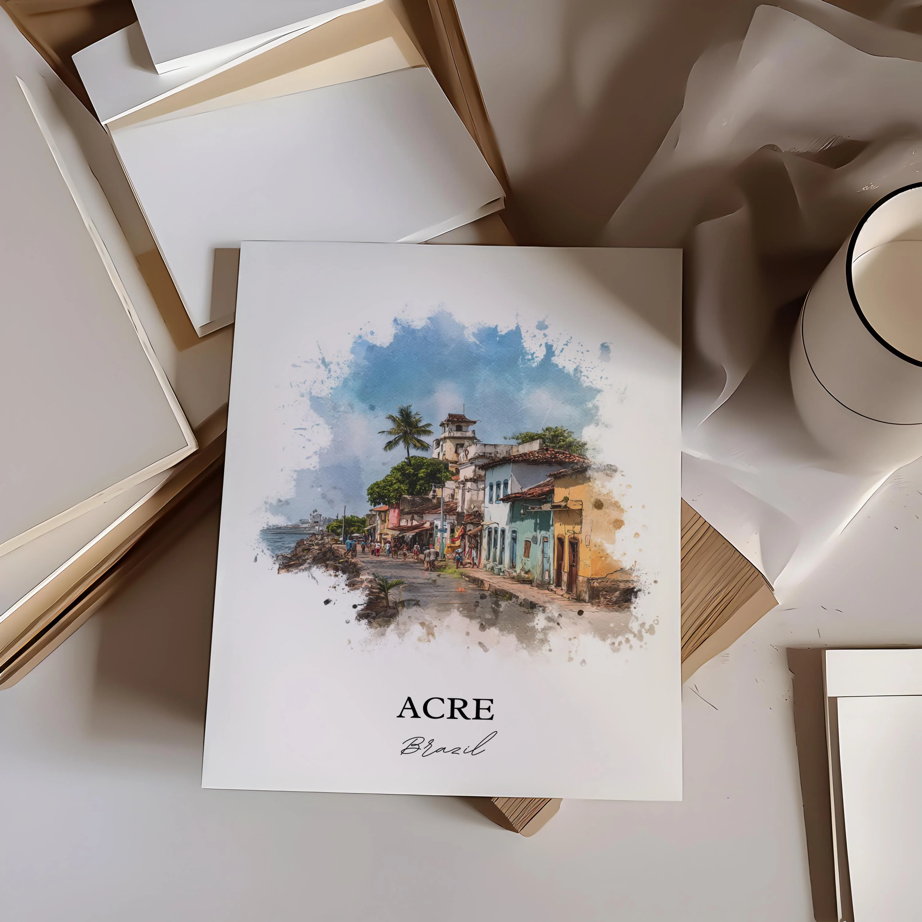 Acre, Brazil – Watercolor Art Print - Image 6