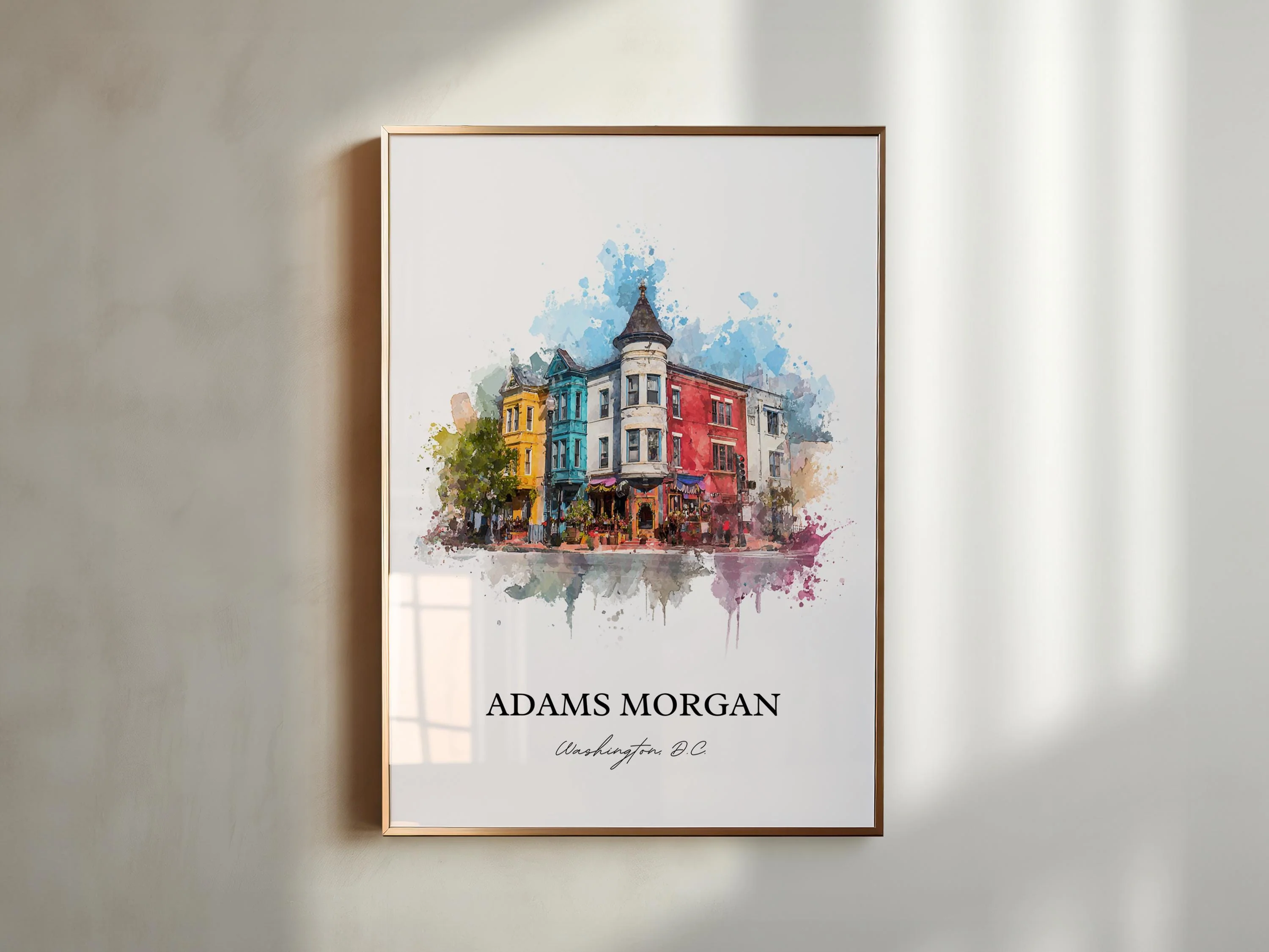 Adams Morgan, Washington DC – Watercolor Art Print - Image 4