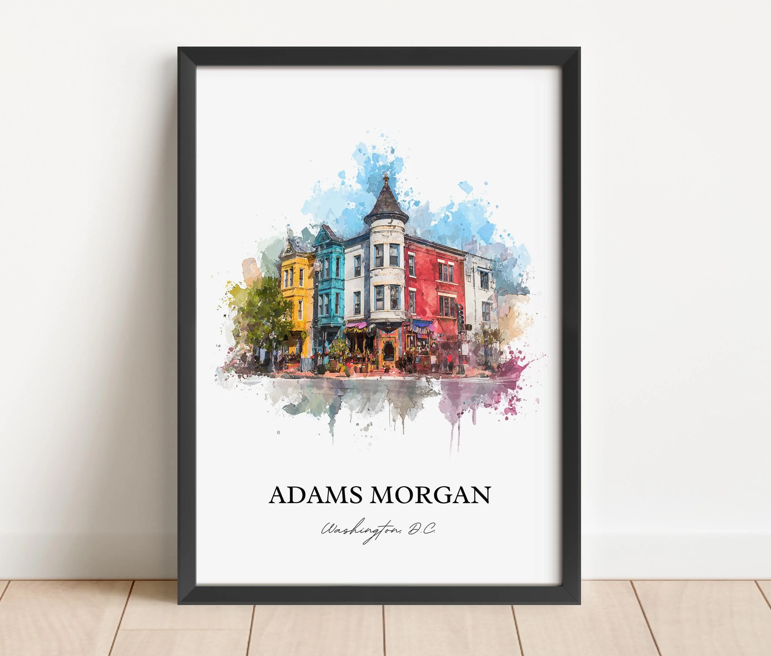 Adams Morgan, Washington DC – Watercolor Art Print - Image 5