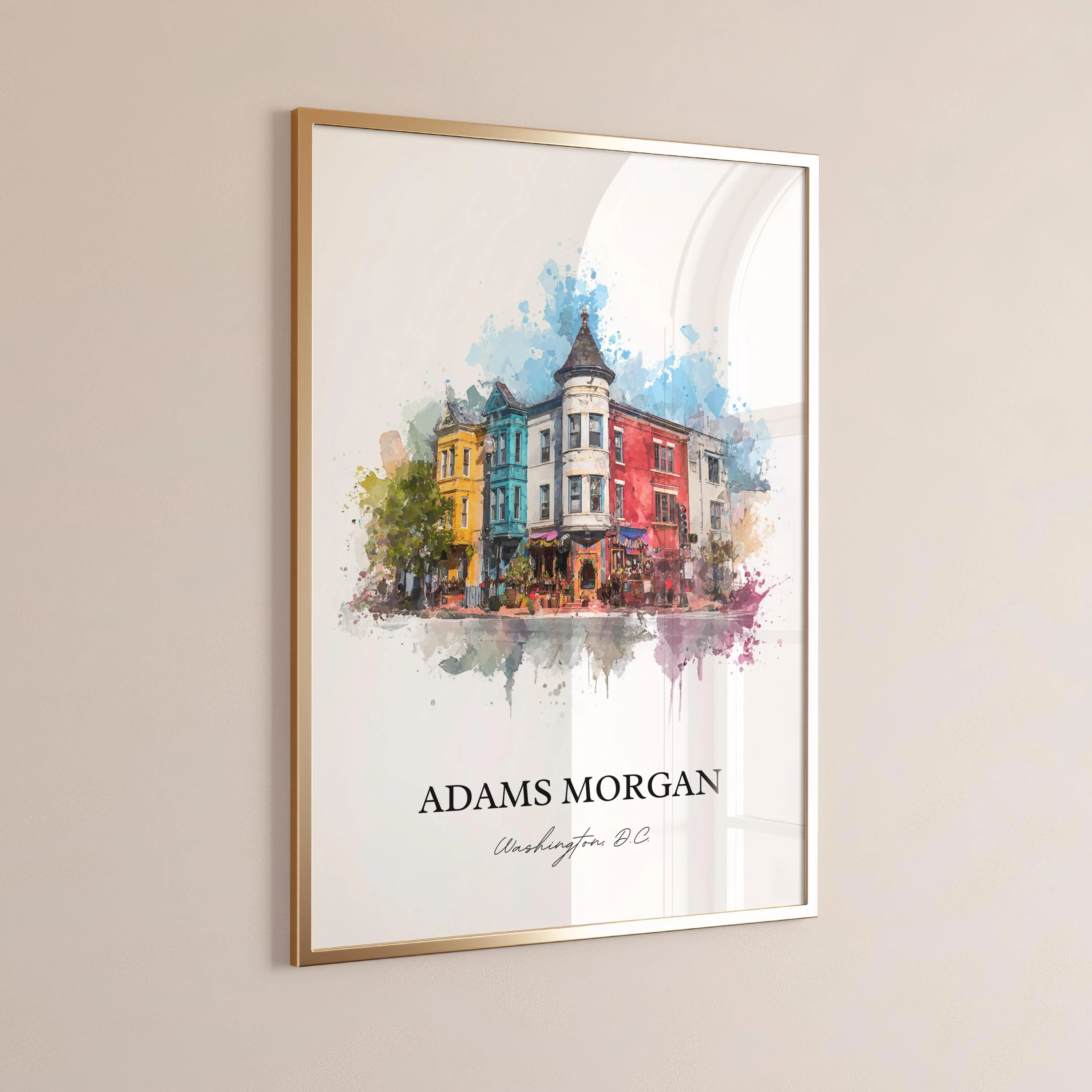 Adams Morgan, Washington DC – Watercolor Art Print - Image 8