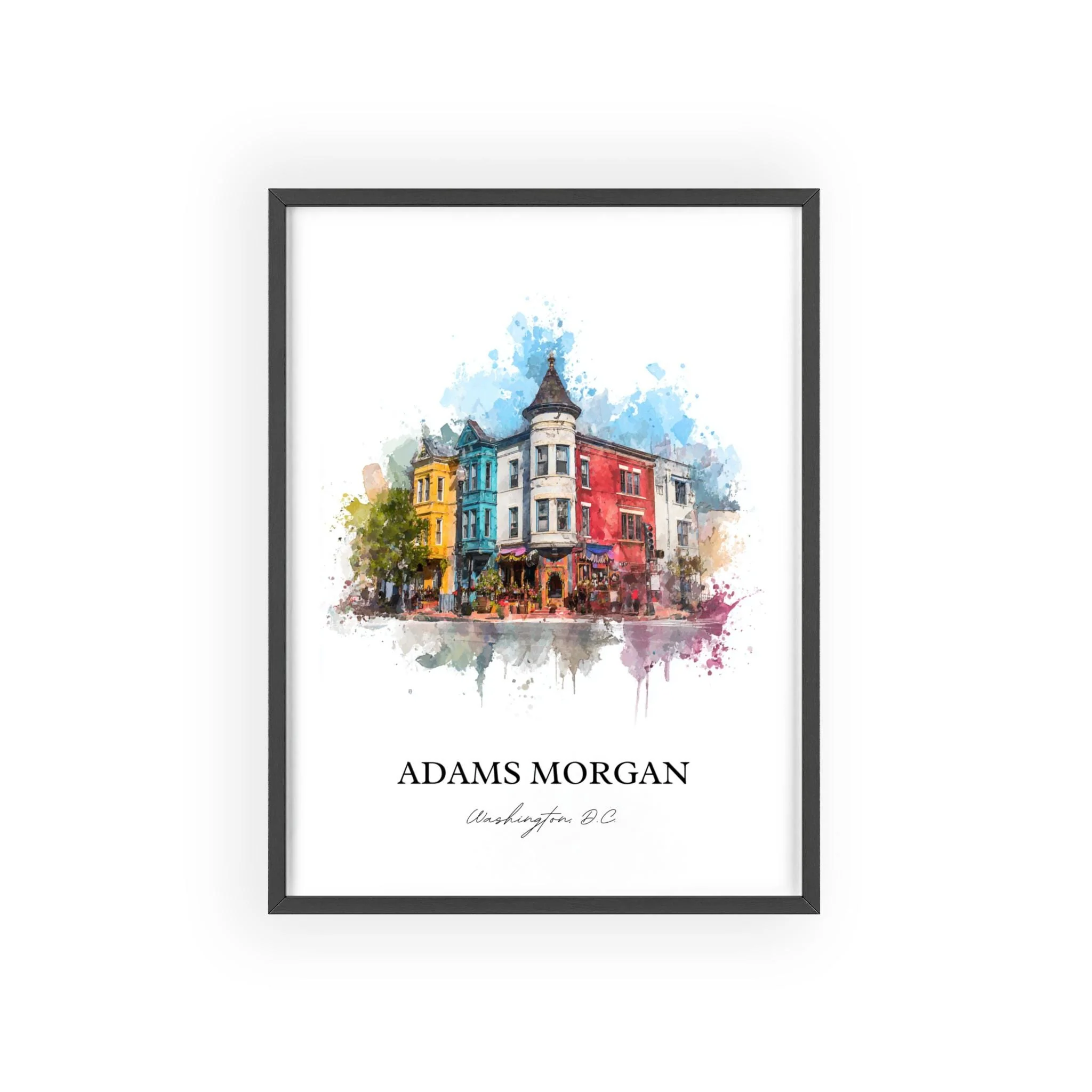 Adams Morgan, Washington DC – Watercolor Art Print - Image 9