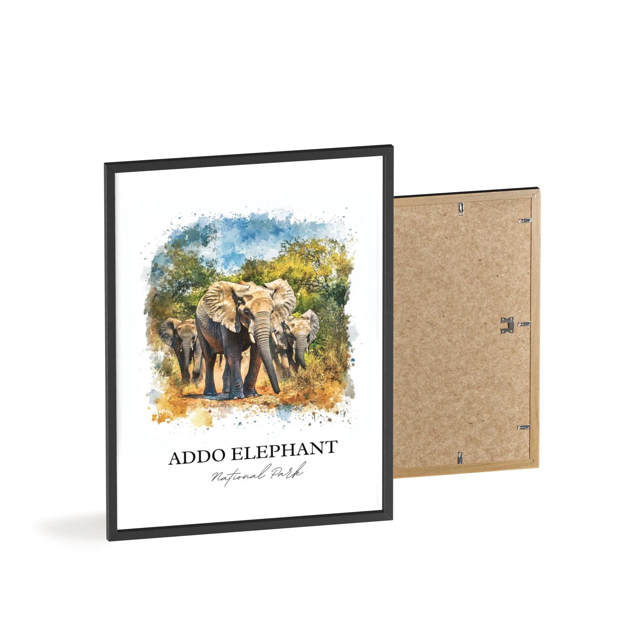 Addo Elephant National Park, South Africa – Watercolor Art Print - Image 8