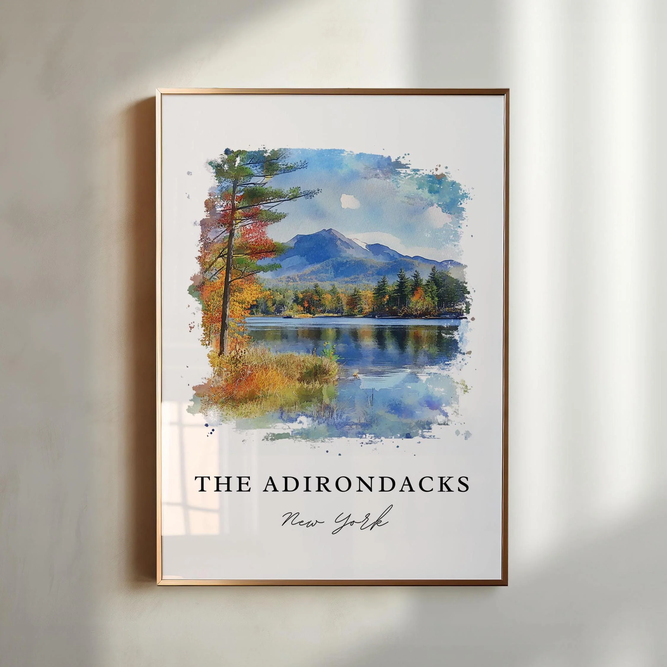 Adirondacks, New York – Watercolor Art Print