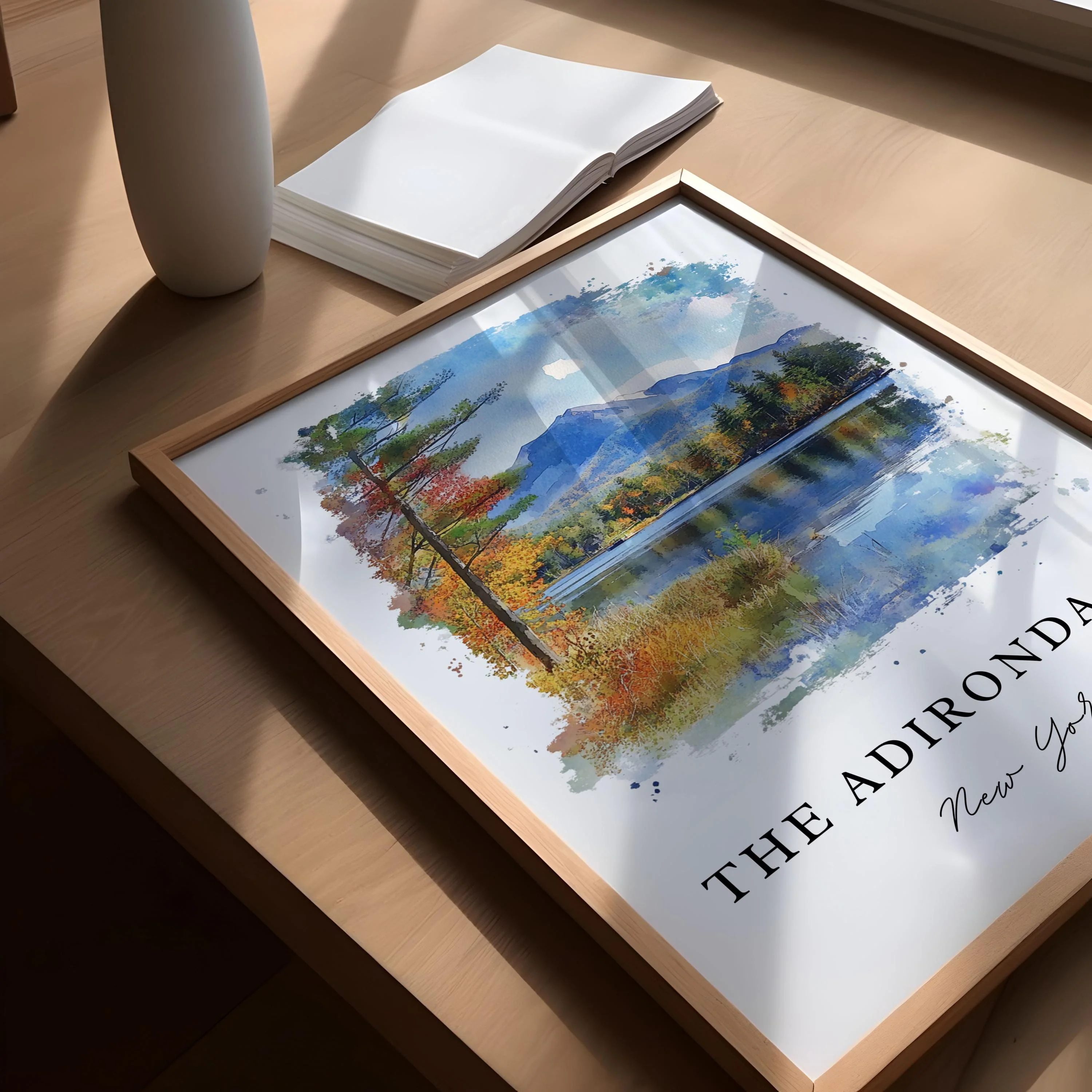 Adirondacks, New York – Watercolor Art Print - Image 3