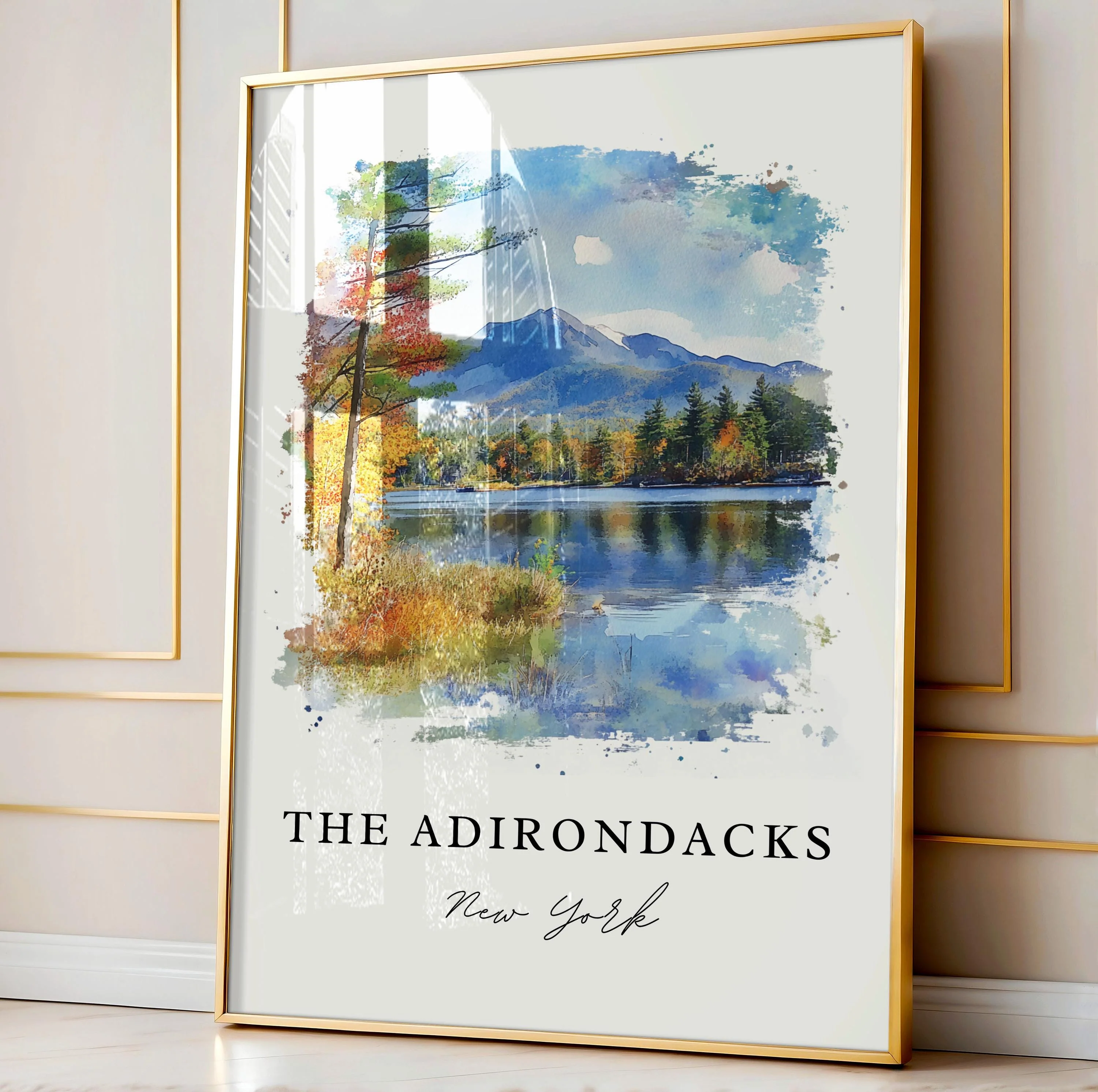 Adirondacks, New York – Watercolor Art Print - Image 4
