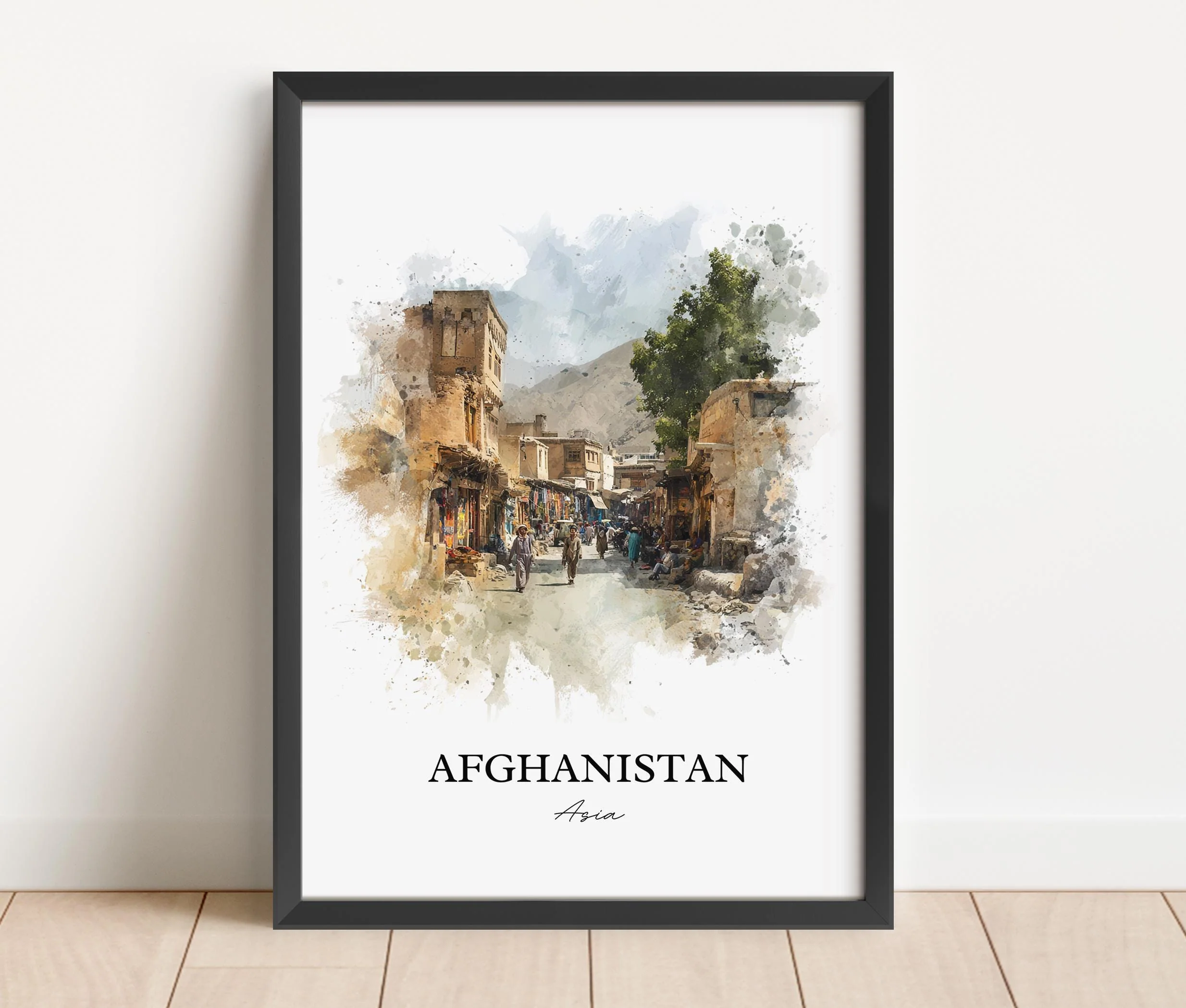 Afghanistan – Watercolor Art Print - Image 4