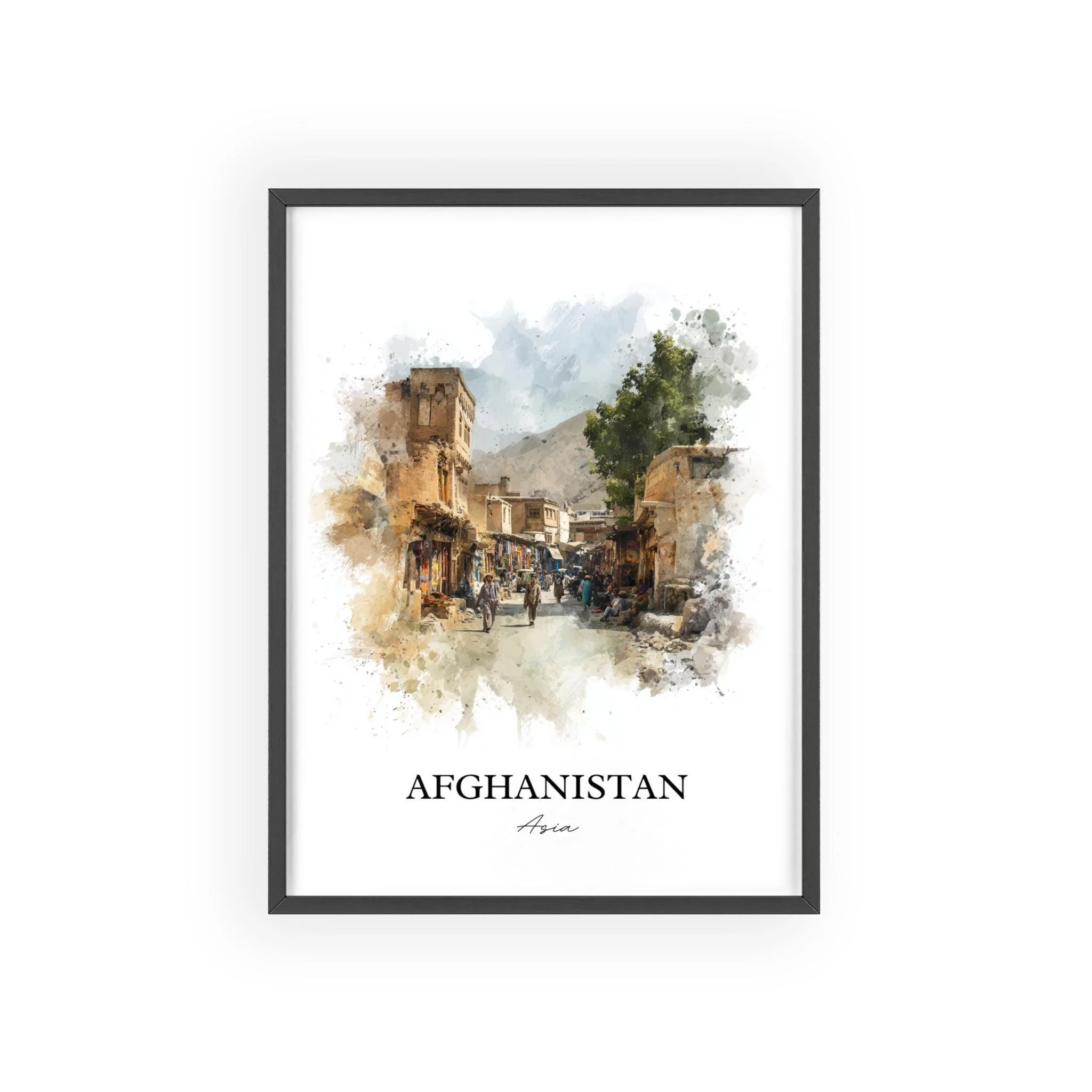 Afghanistan – Watercolor Art Print - Image 7