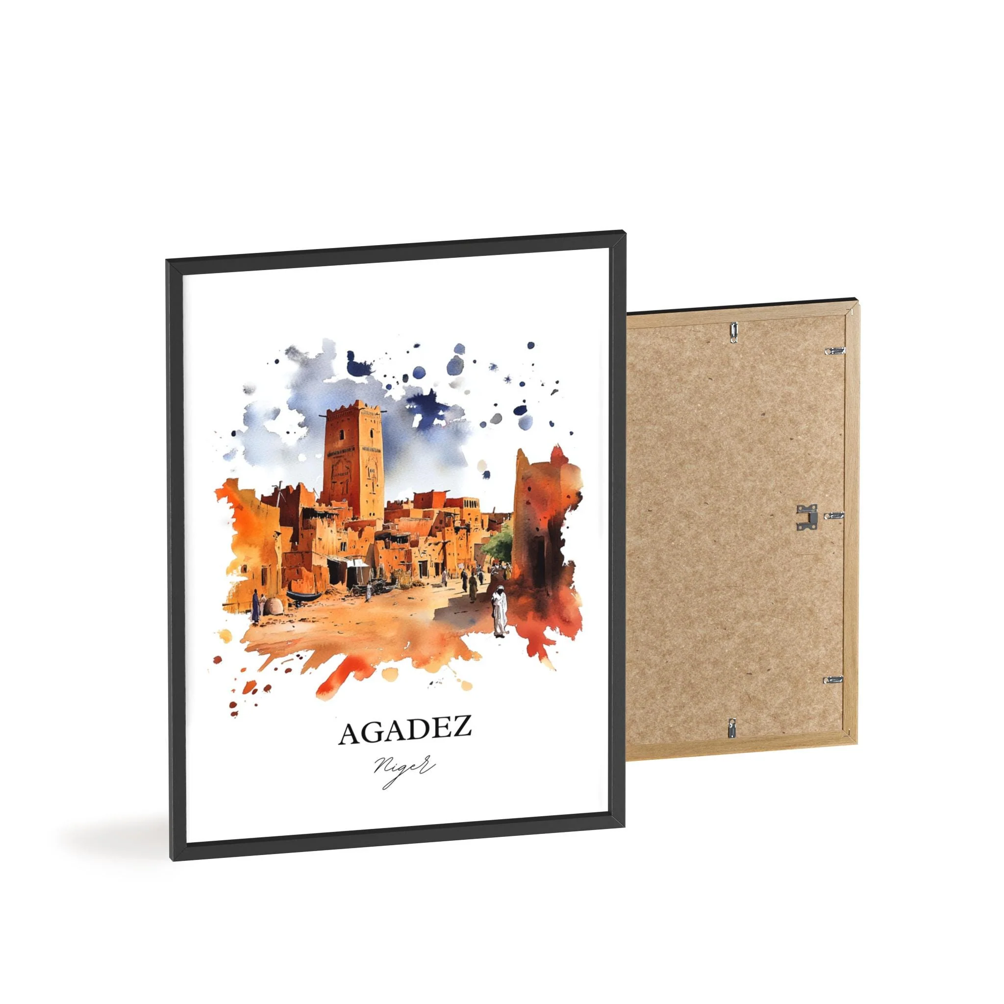 Agadez, Niger – Watercolor Art Print - Image 7