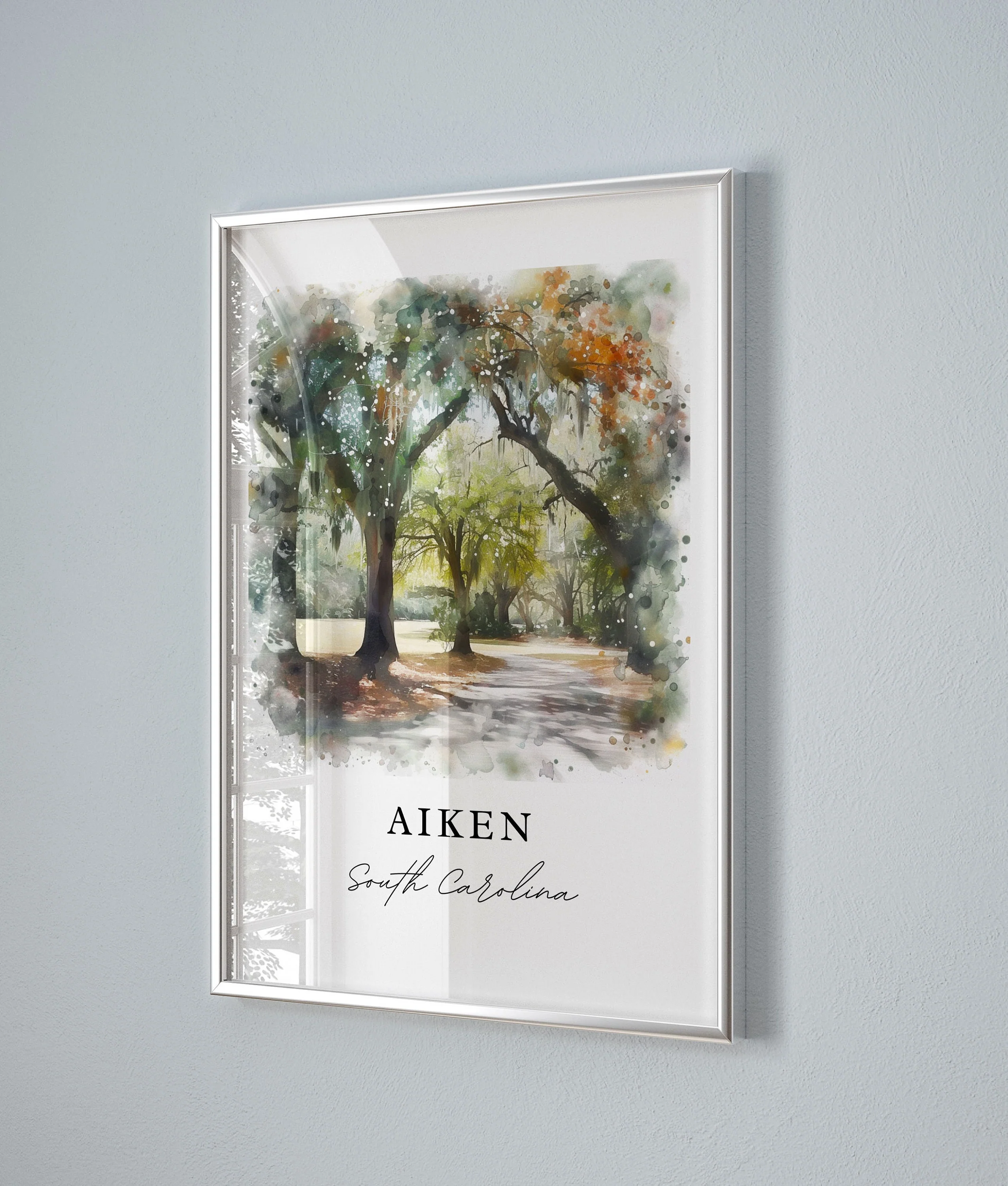 Aiken, South Carolina, South Carolina – Watercolor Art Print - Image 7