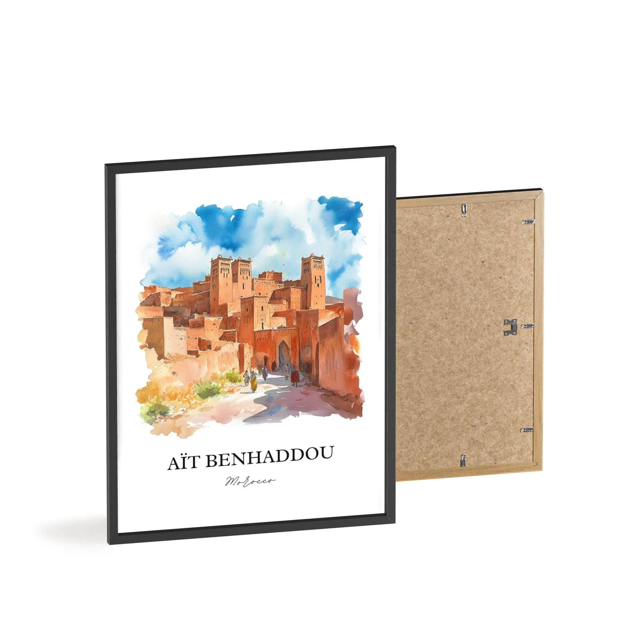 Ait Benhaddou, Morocco – Watercolor Art Print - Image 8