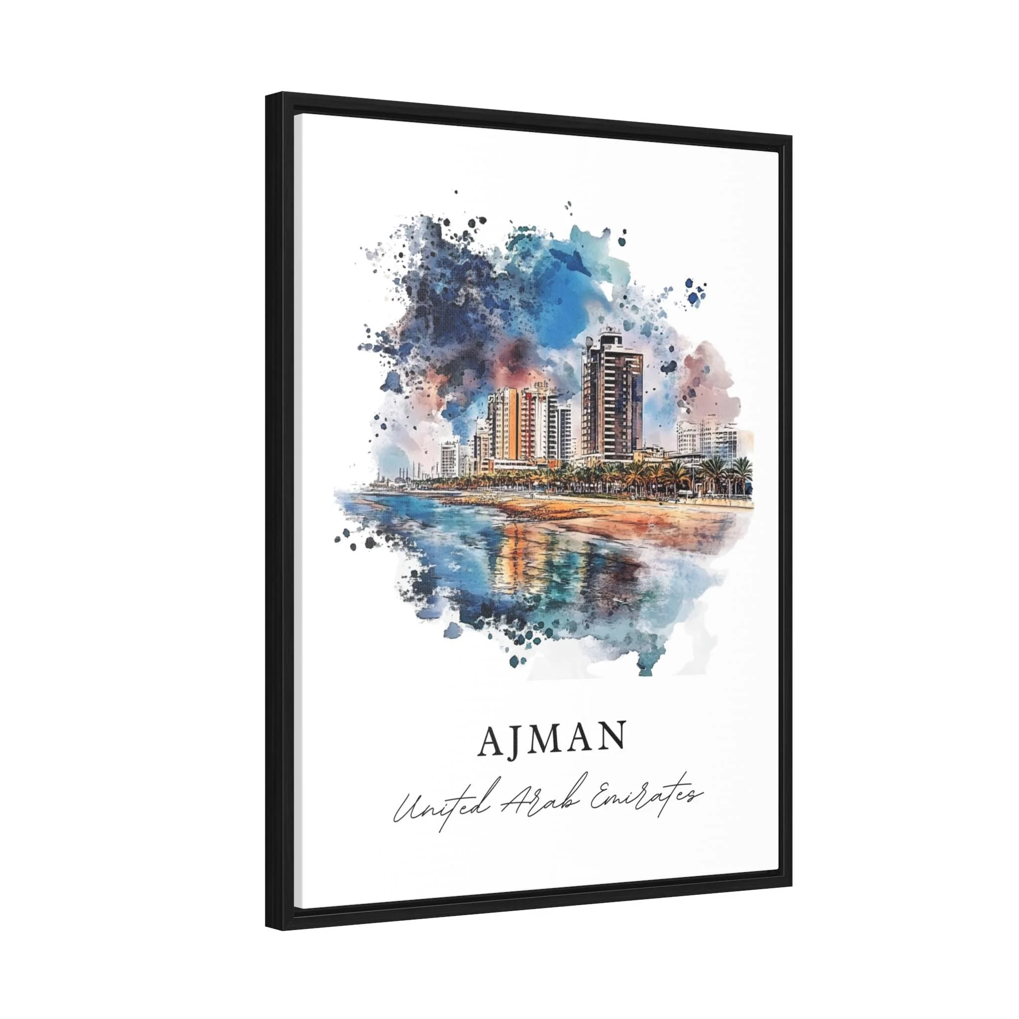 Ajman, UAE – Watercolor Art Print - Image 6