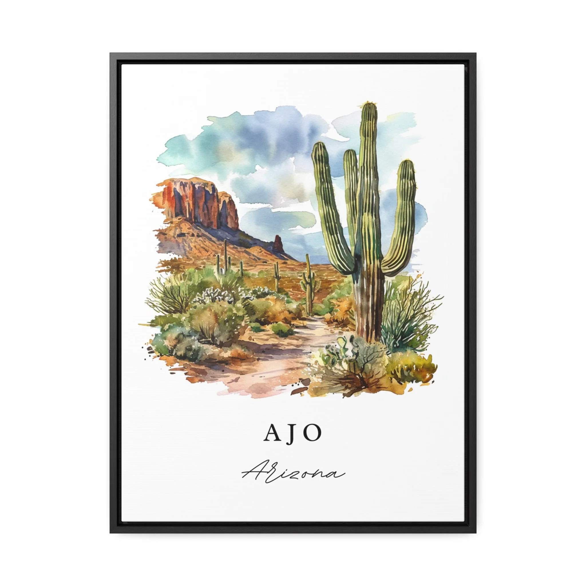 Ajo, Arizona, Arizona – Watercolor Art Print - Image 6