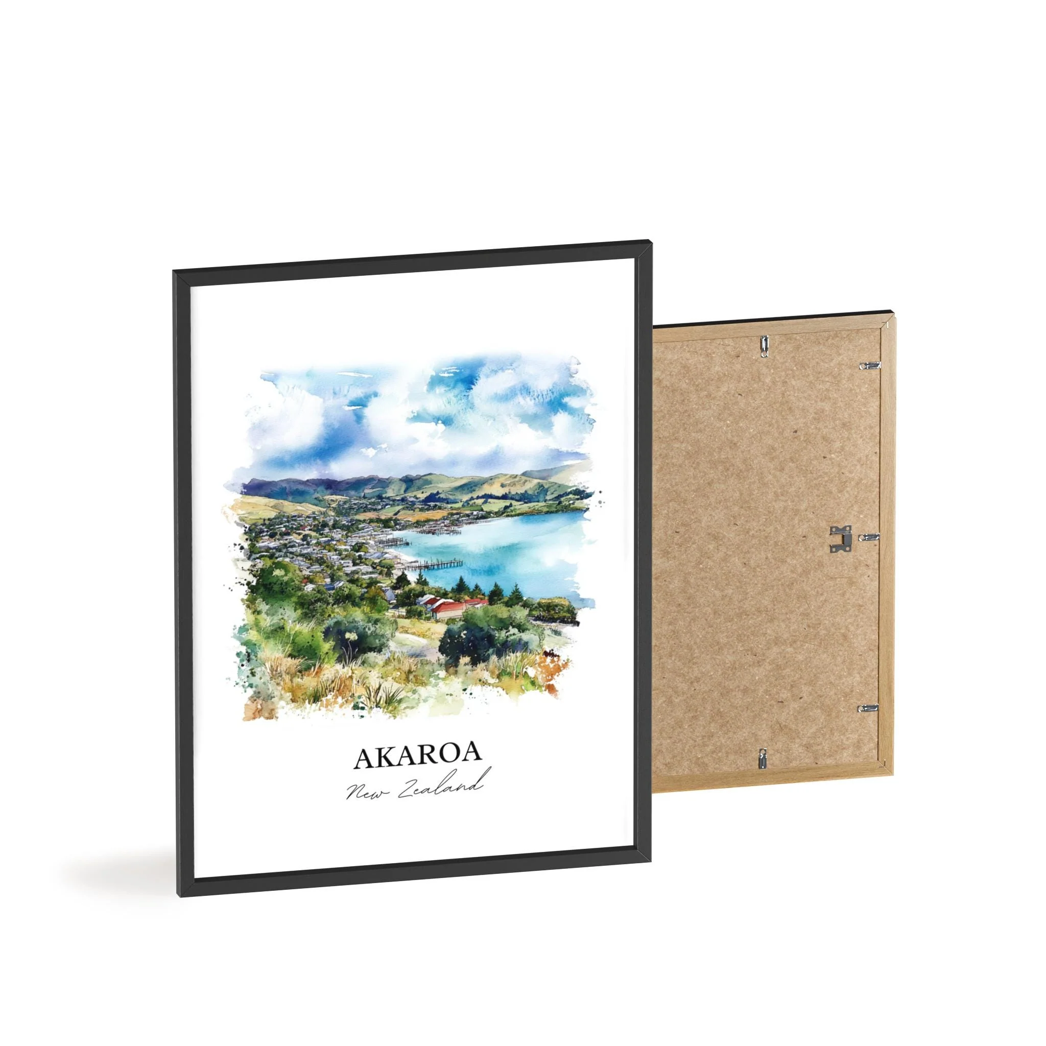 Akaroa, New Zealand – Watercolor Art Print - Image 8