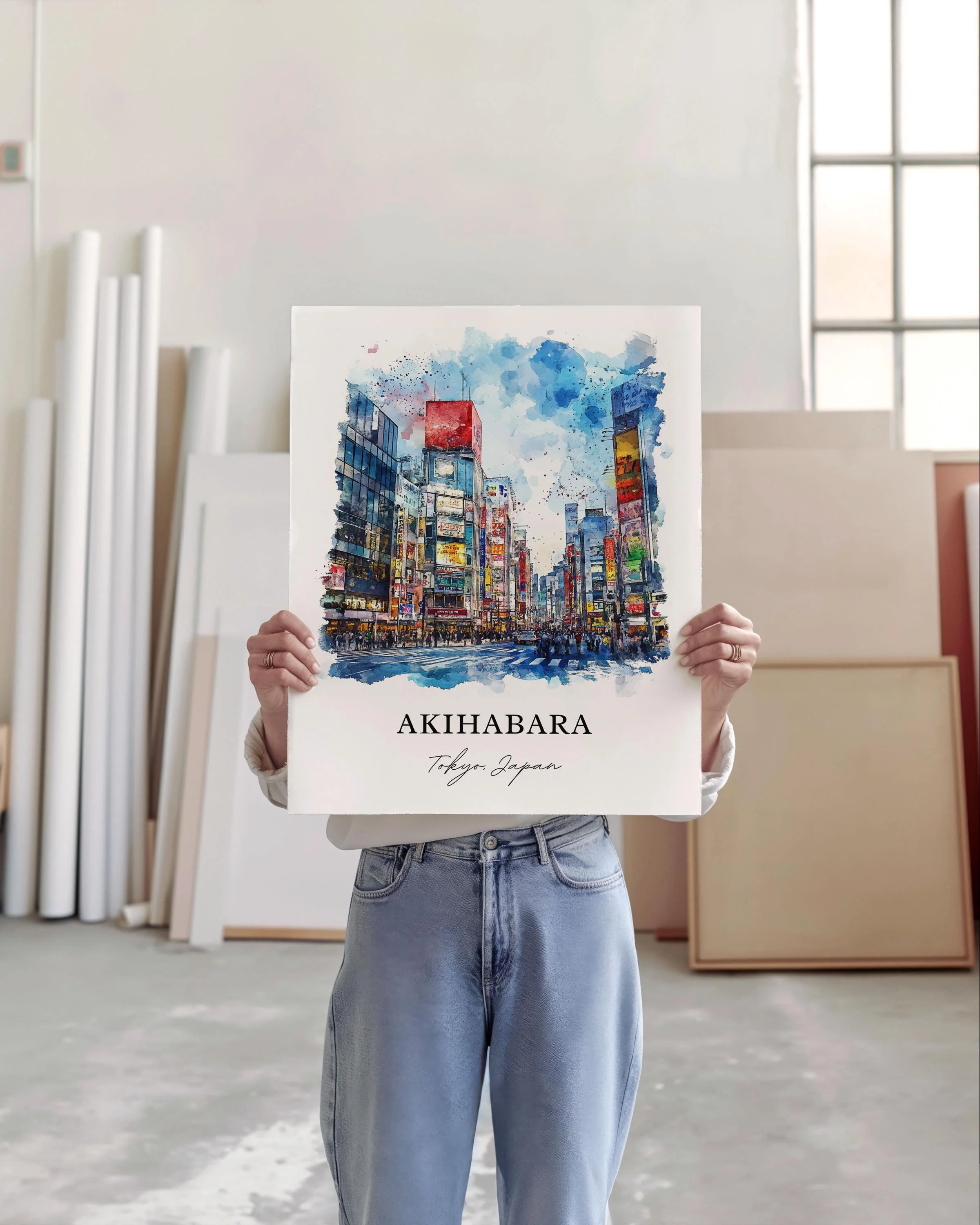 Akihabara, Tokyo Japan – Watercolor Art Print - Image 5