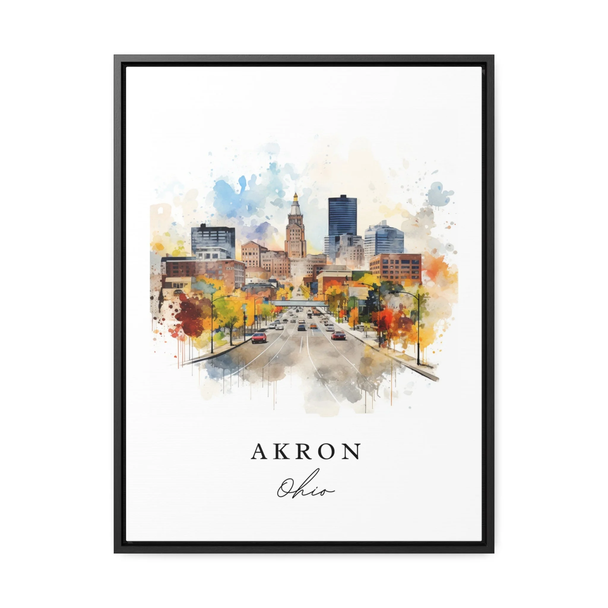 Akron, Ohio – Watercolor Art Print - Image 7
