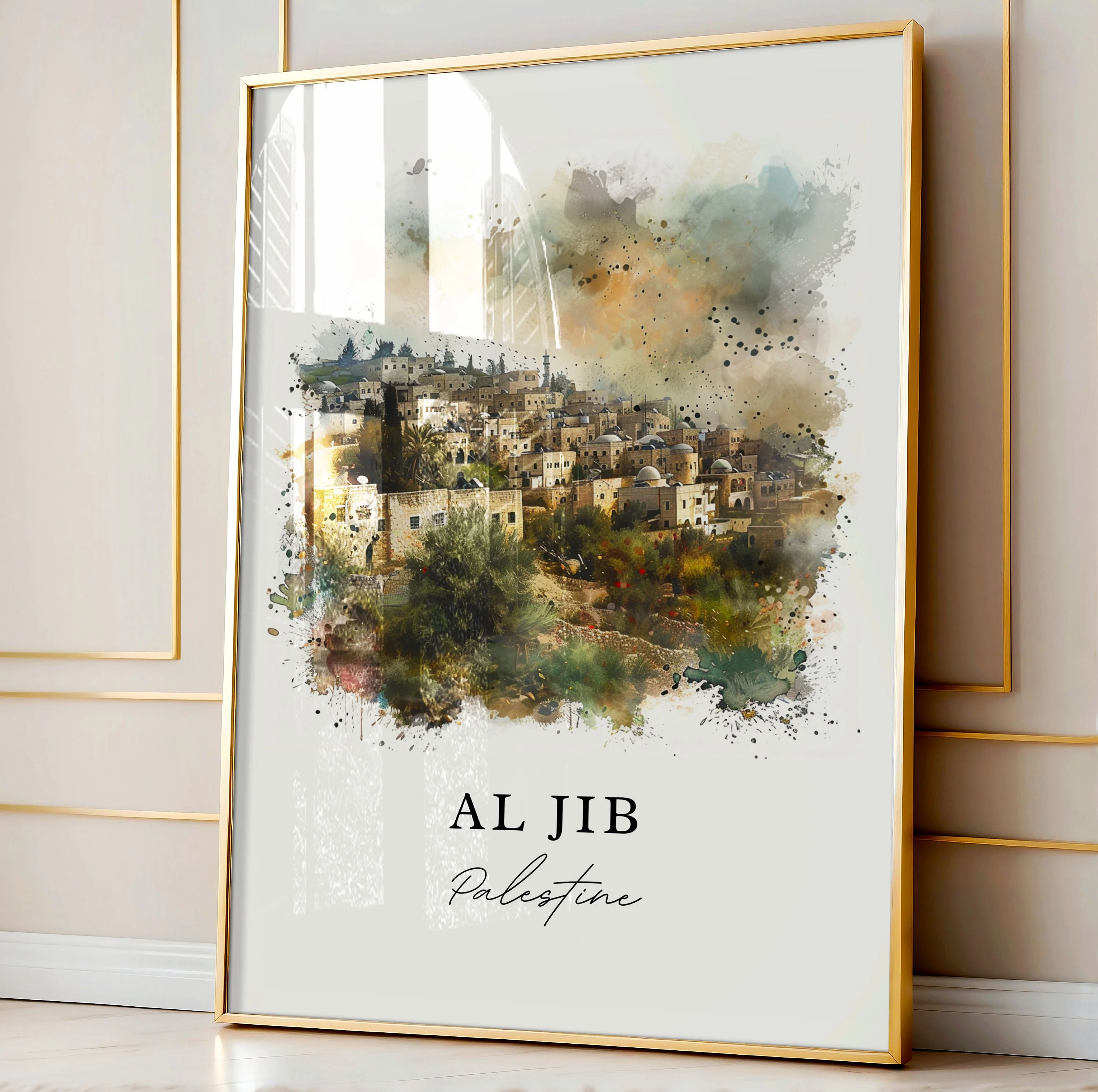 Al Jib, Palestine – Watercolor Art Print - Image 4