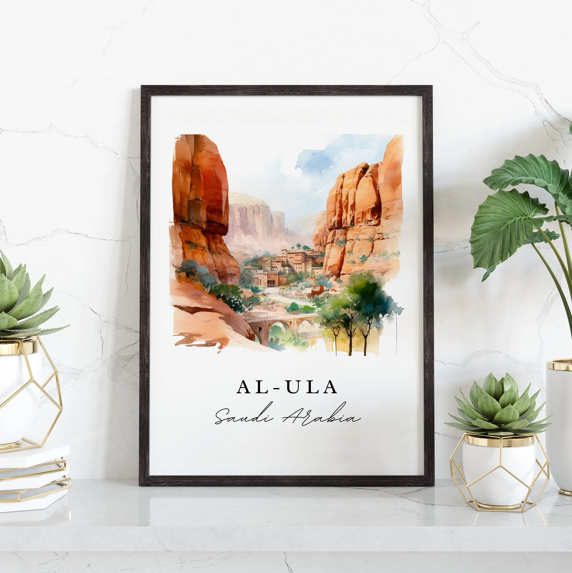 Al-Ula, Saudi Arabia – Watercolor Art Print - Image 5