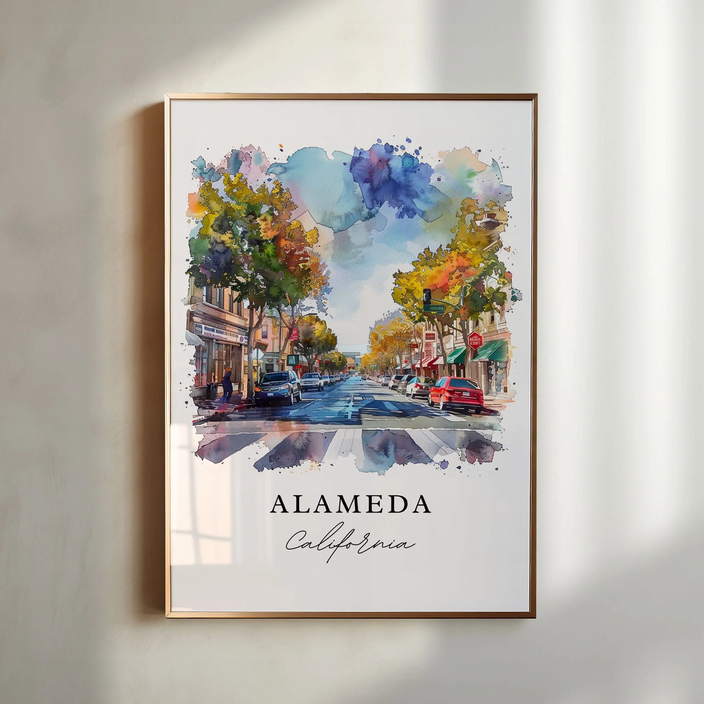 Alameda, California – Watercolor Art Print