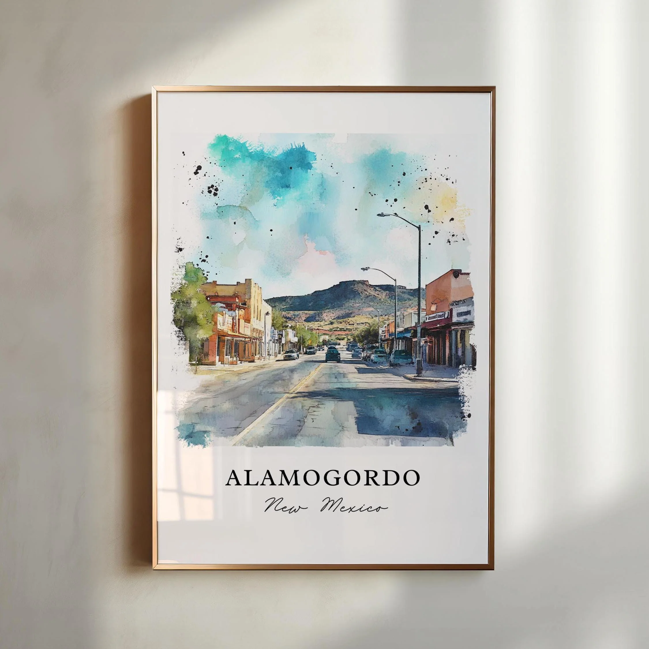 Alamogordo, USA – Watercolor Art Print