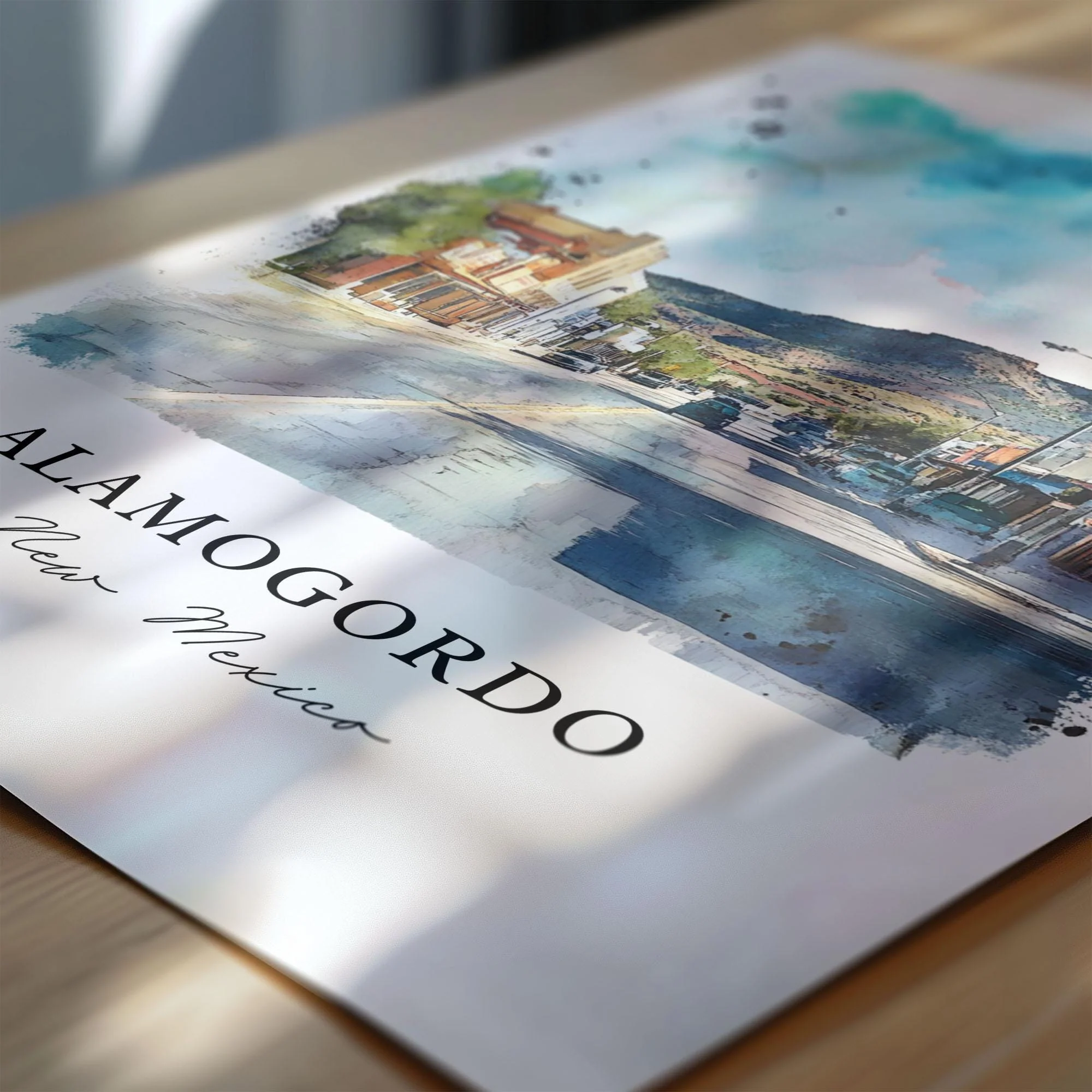 Alamogordo, USA – Watercolor Art Print - Image 3