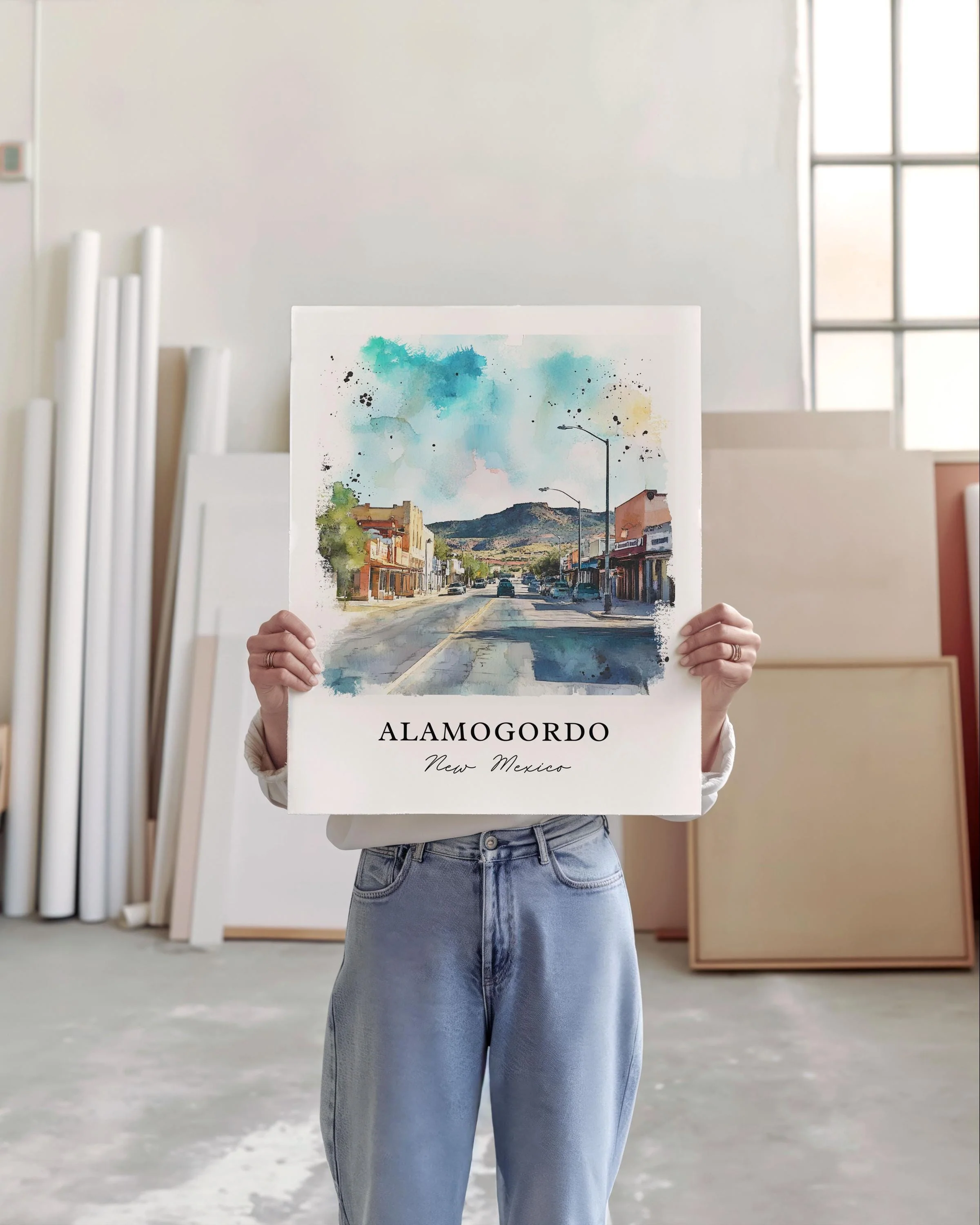 Alamogordo, USA – Watercolor Art Print - Image 4