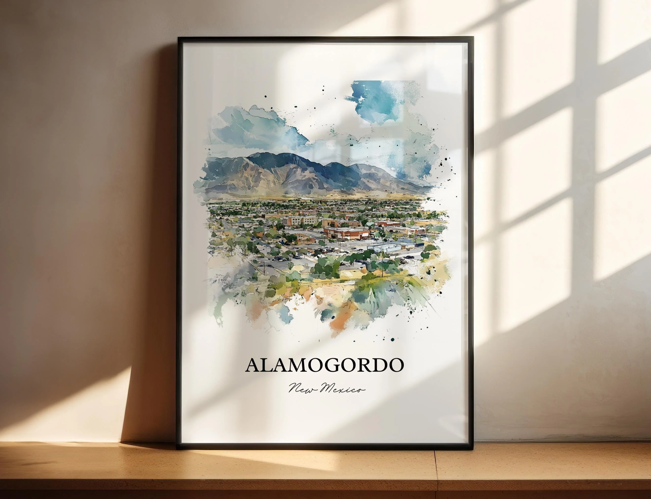 Alamogordo, New Mexico – Watercolor Art Print