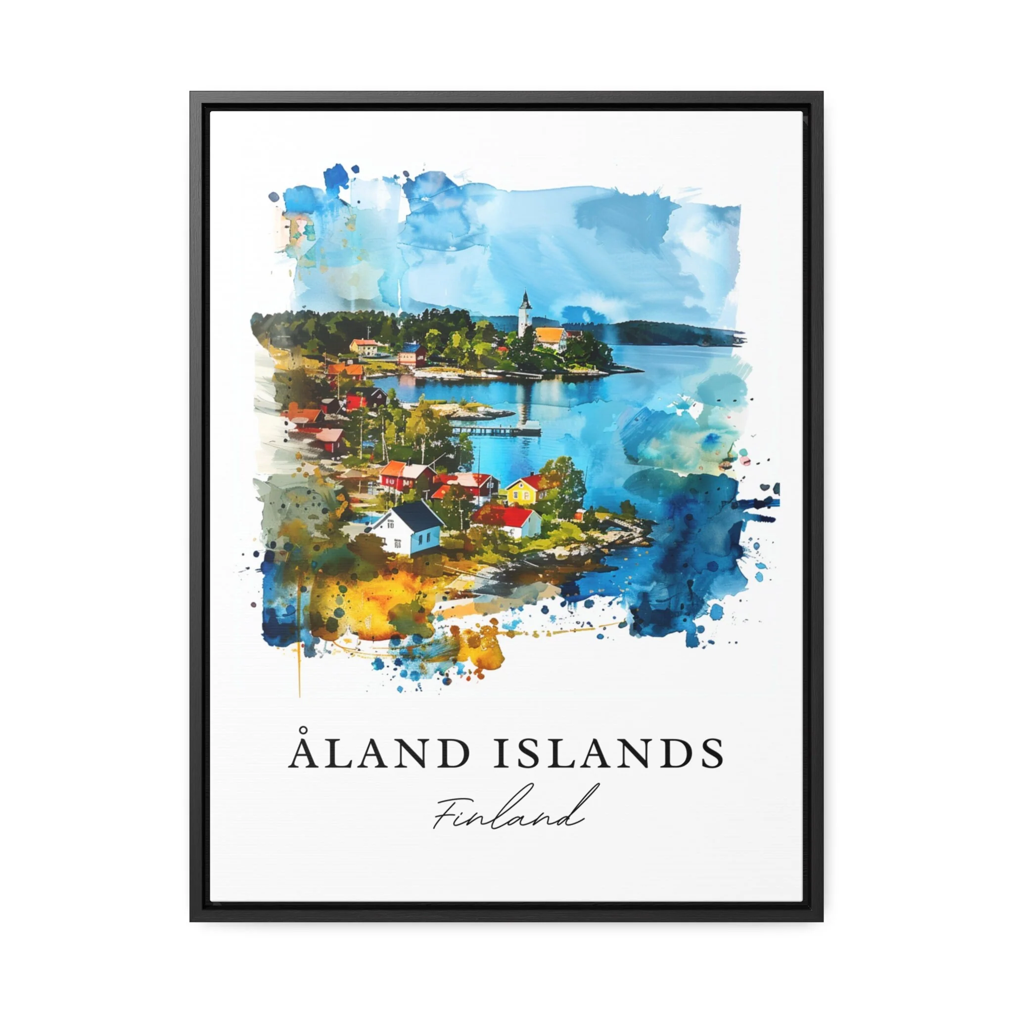 Aland Islands, Finland – Watercolor Art Print - Image 5
