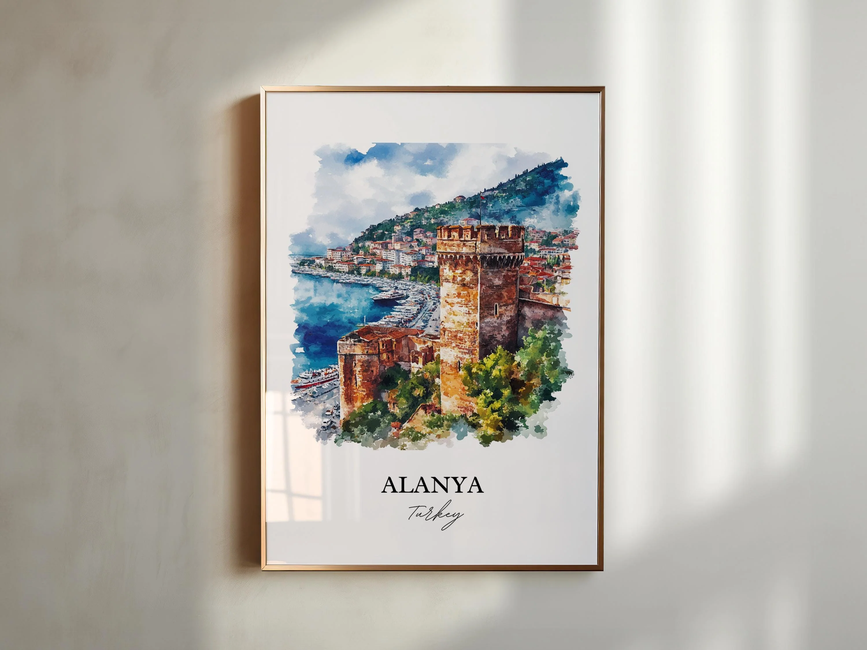 Alanya, Turkey – Watercolor Art Print - Image 4
