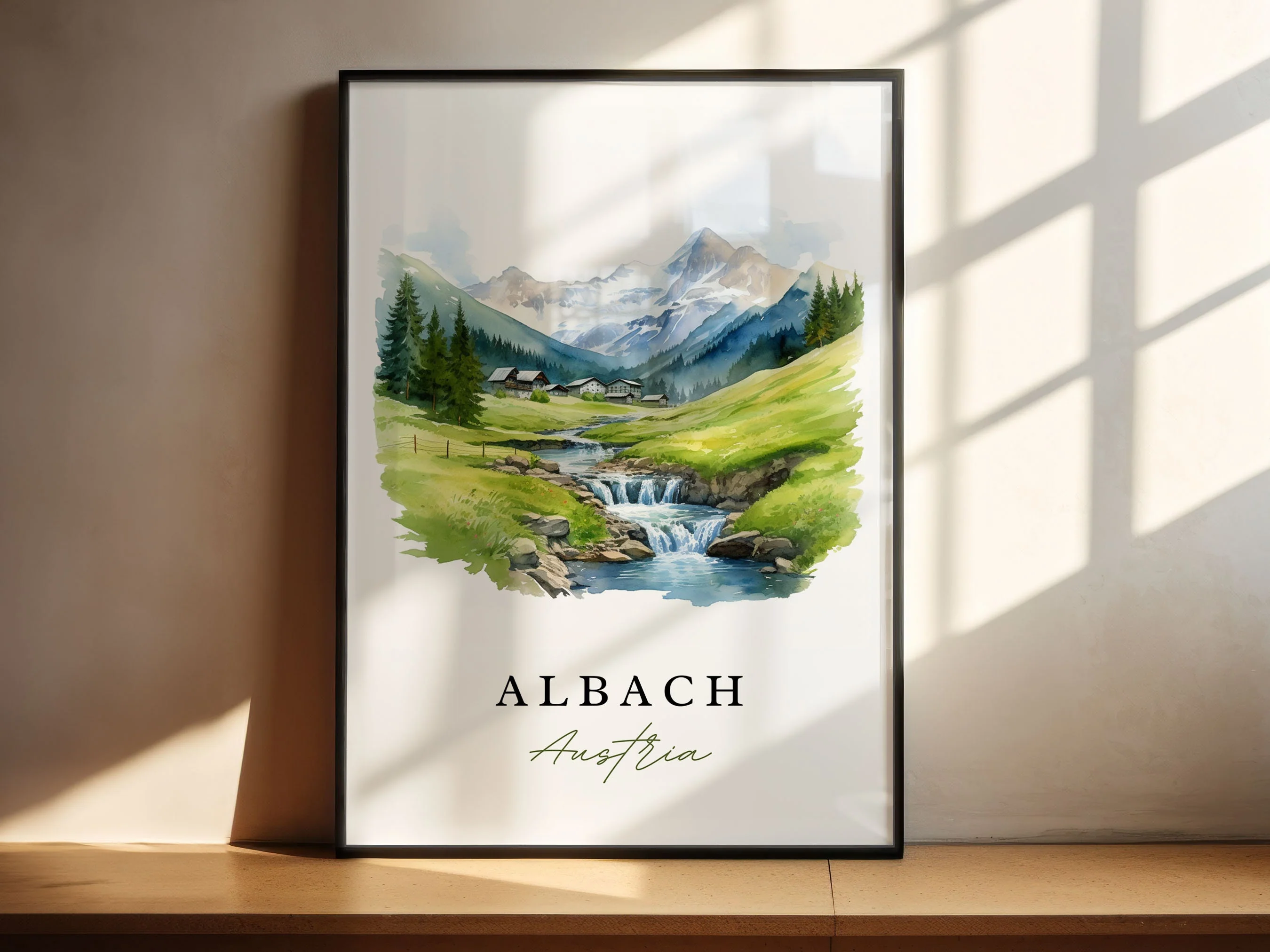 Albach, Austria – Watercolor Art Print - Image 4