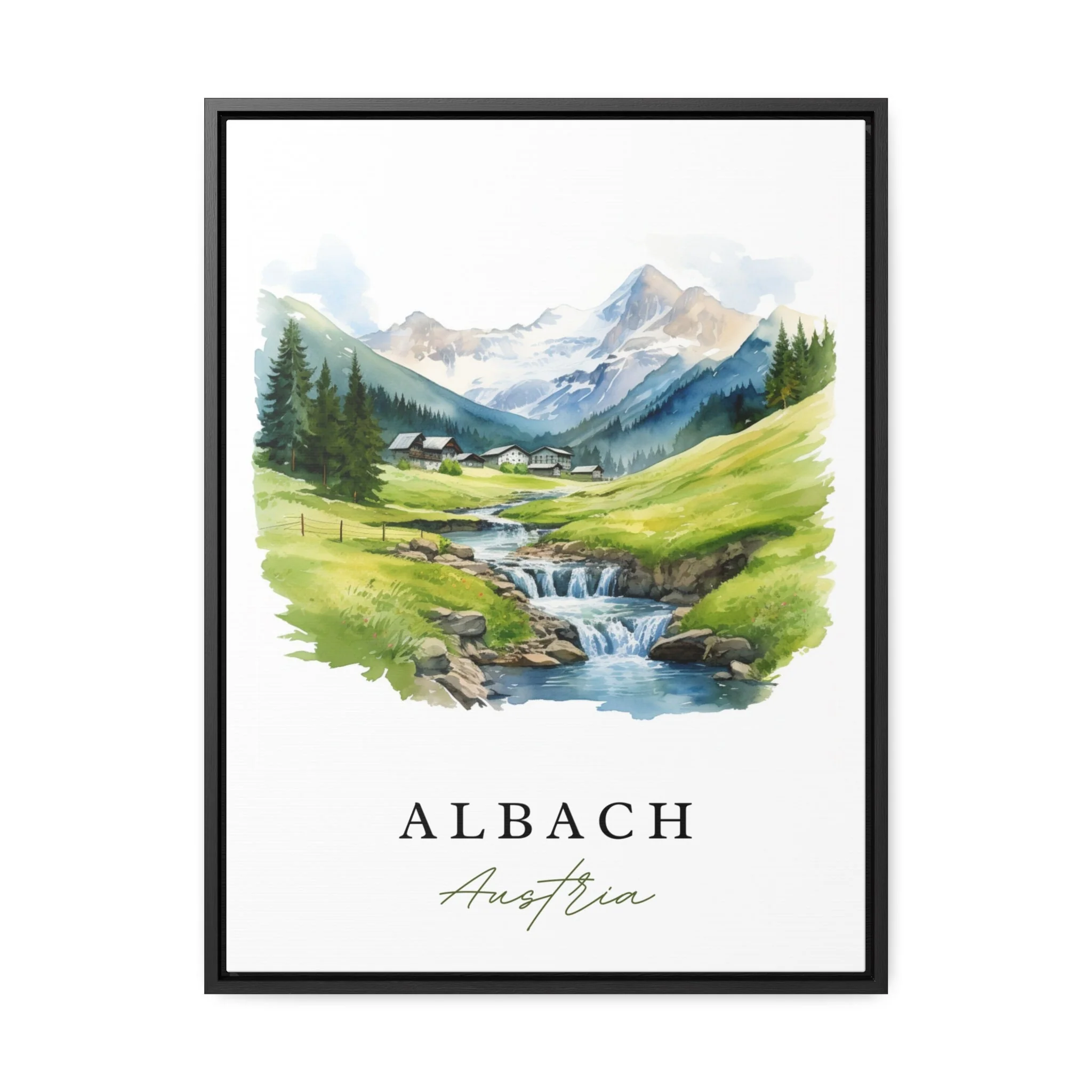 Albach, Austria – Watercolor Art Print - Image 6
