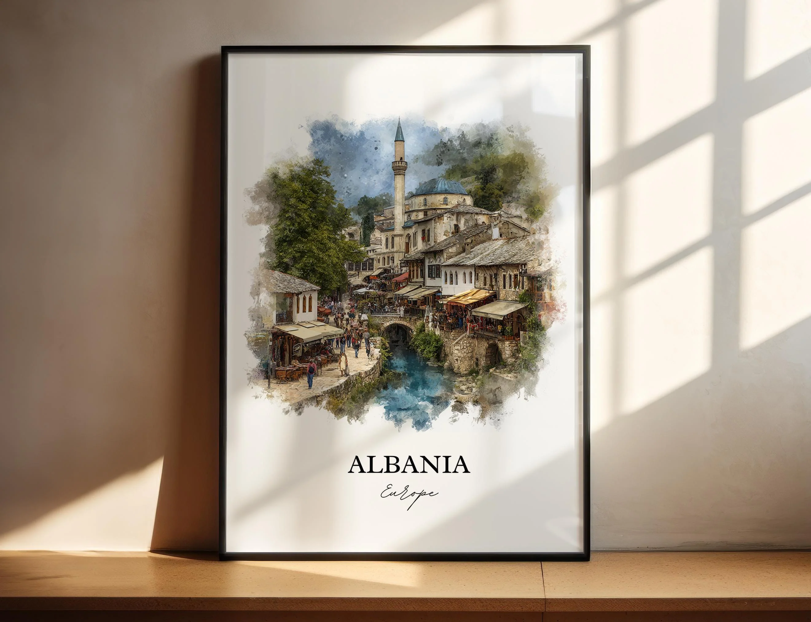 Albania, Europe – Watercolor Art Print