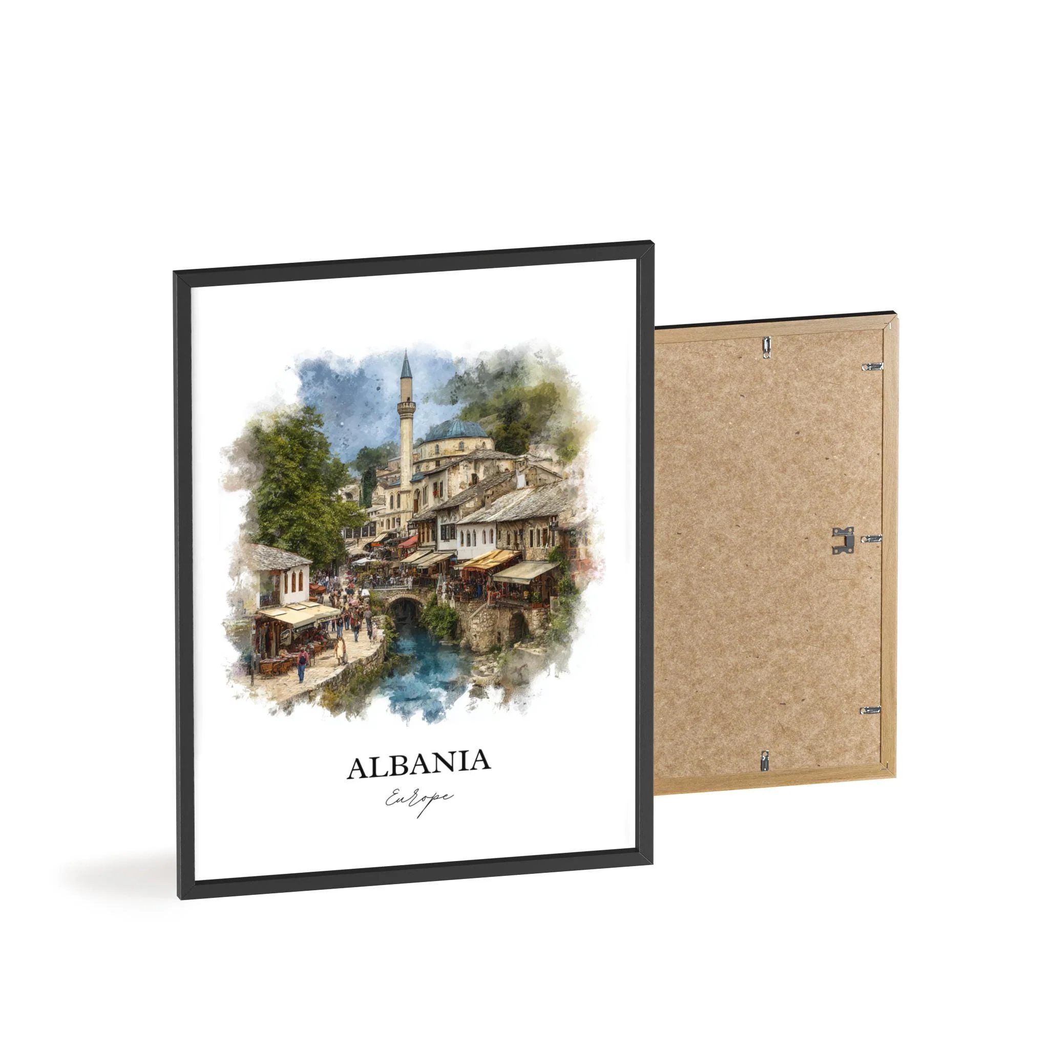 Albania, Europe – Watercolor Art Print - Image 8