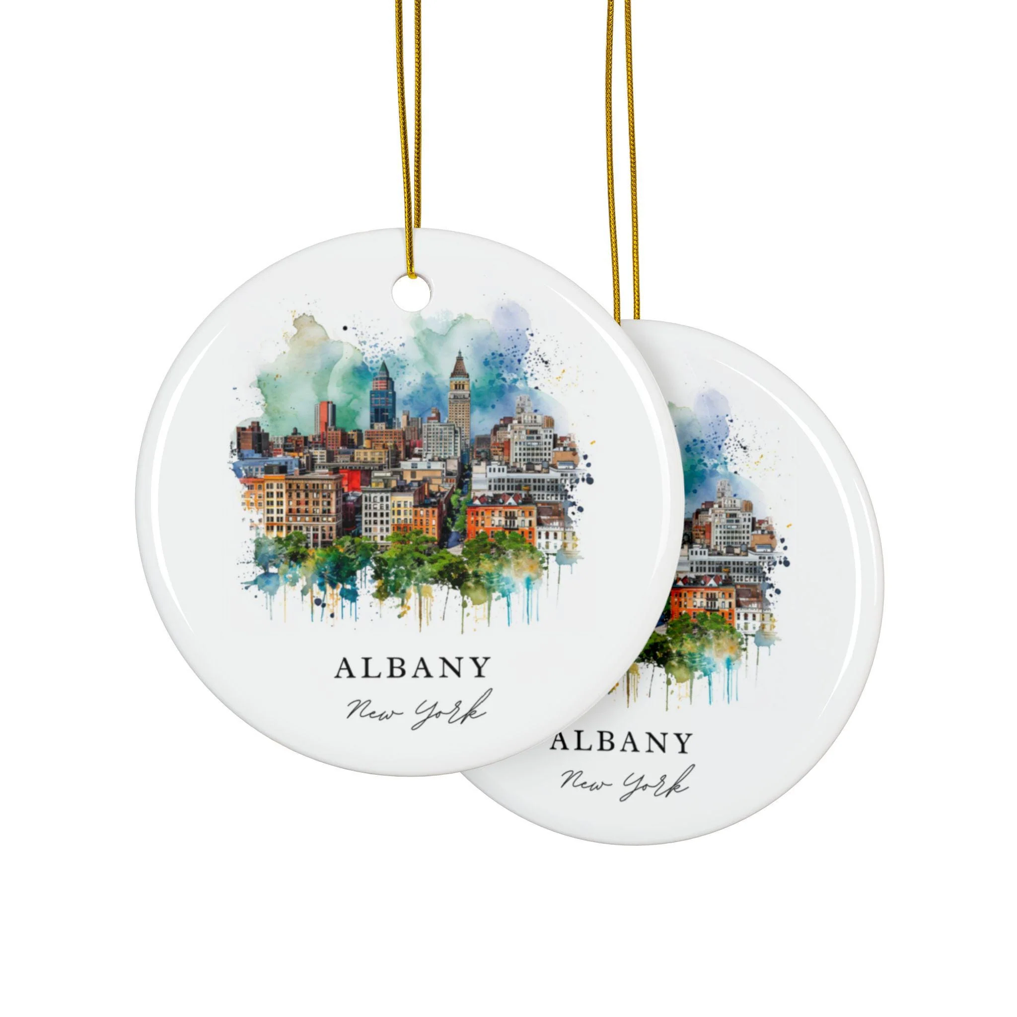 Albany, New York Christmas Ornament - Image 2