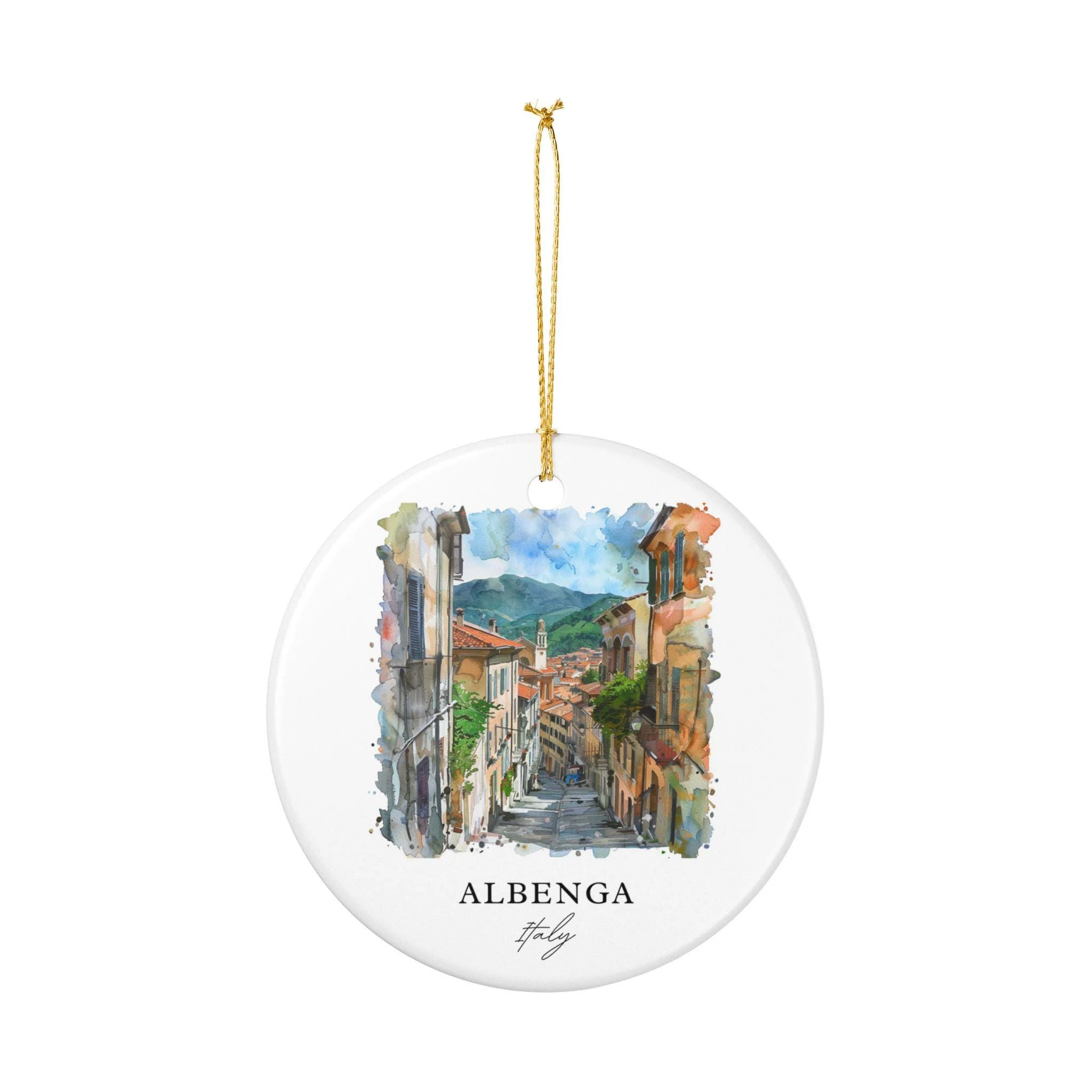 Albenga Italy Ornament: Unique Albenga Souvenir, Albenga Xmas Decor, and Authentic Albenga Italy Gift - Image 2