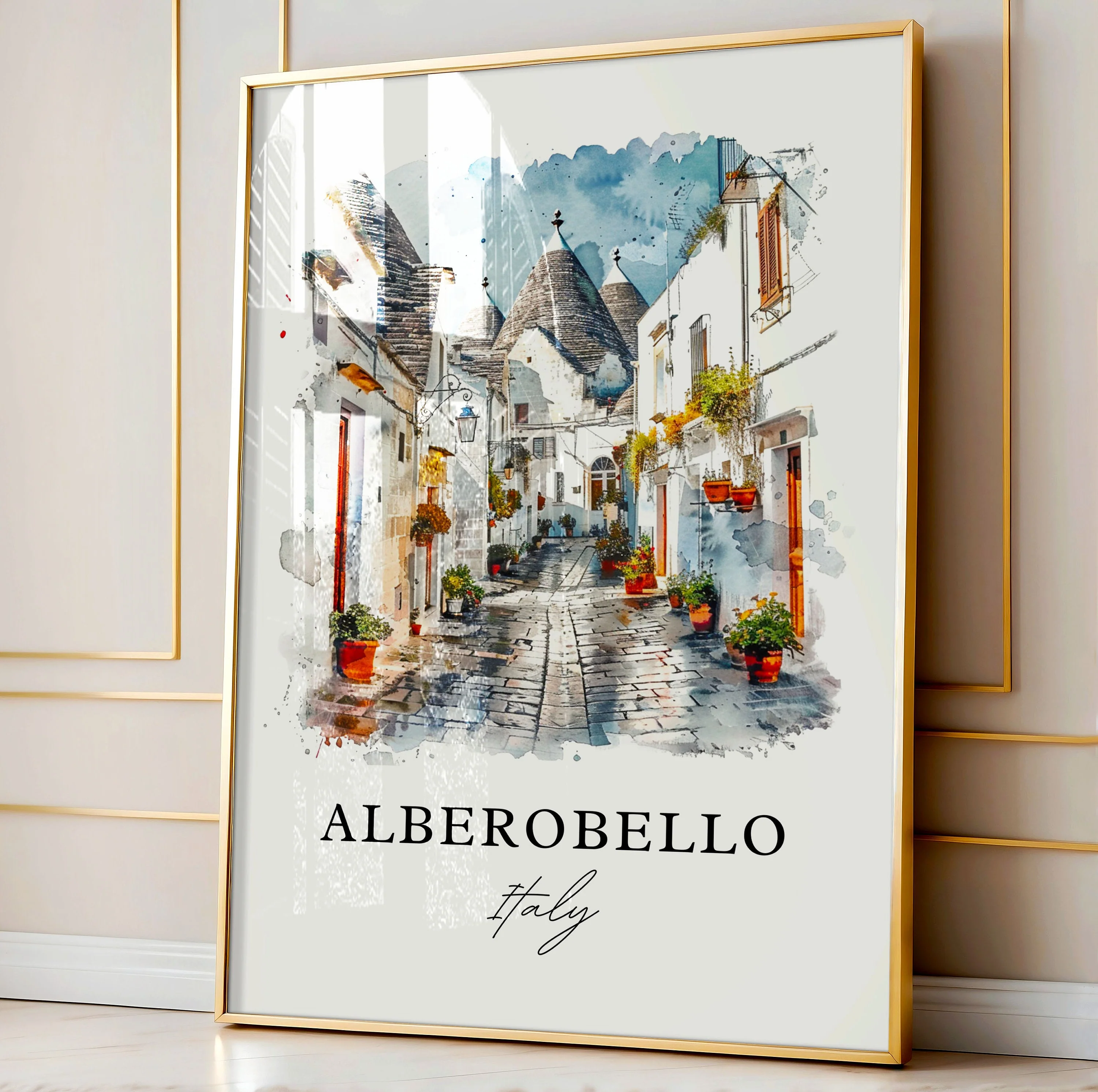 Alberobello, Italy – Watercolor Art Print - Image 4