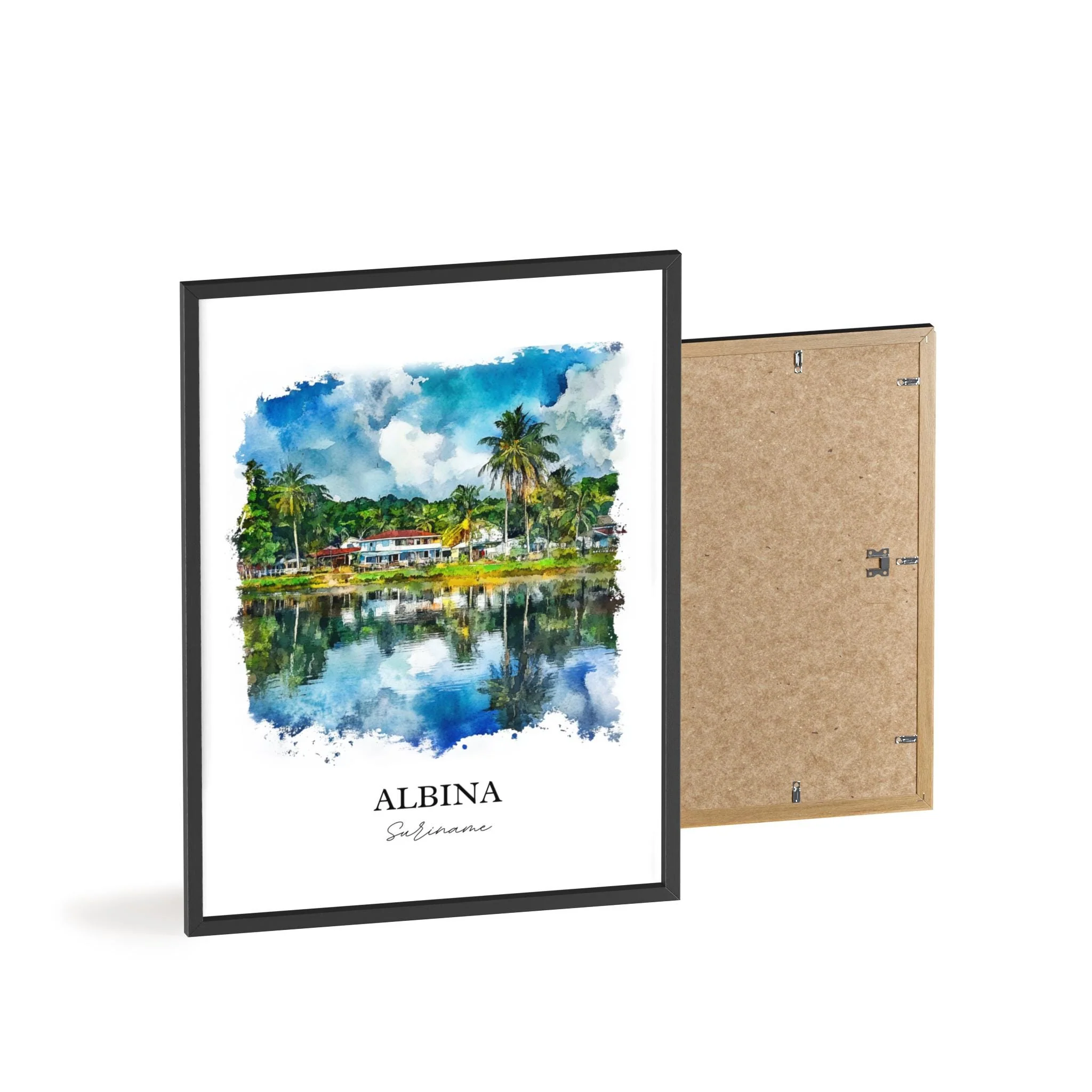 Albina, Suriname – Watercolor Art Print - Image 8