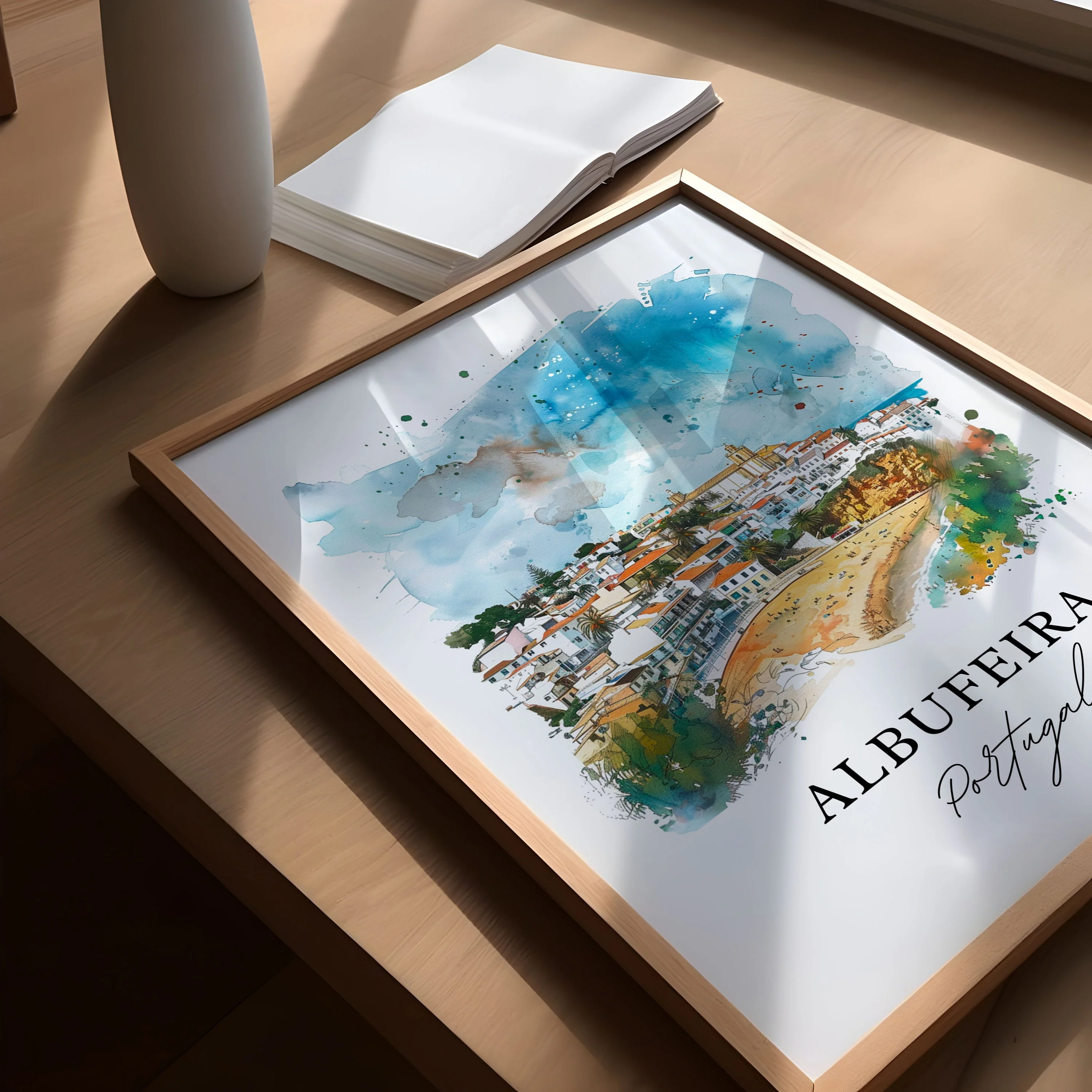 Albufeira, Portugal – Watercolor Art Print - Image 3