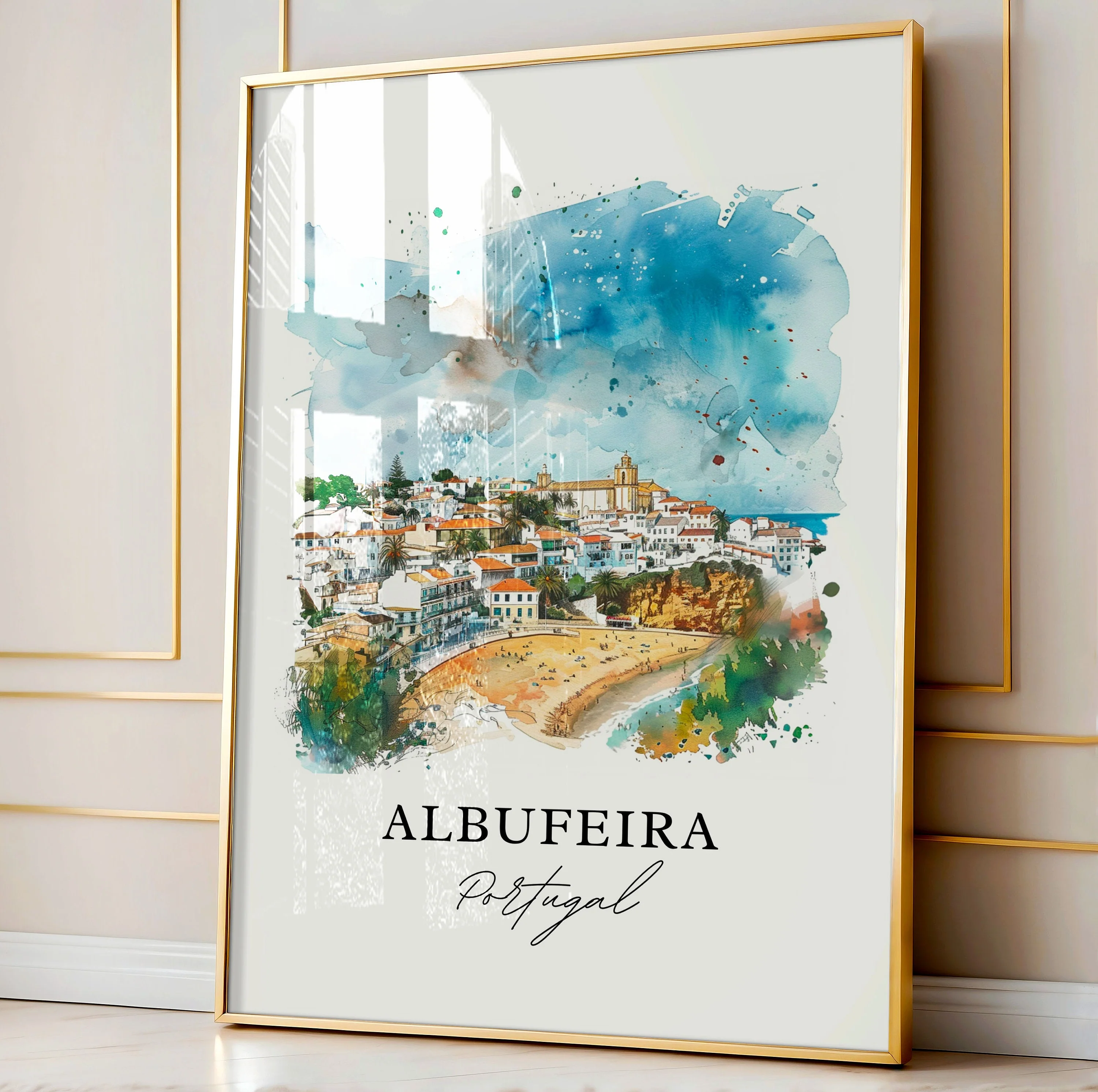 Albufeira, Portugal – Watercolor Art Print - Image 4